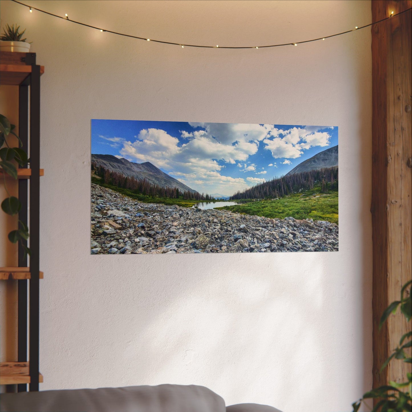 Textured Watercolor Poster - Alpine Lake along the Colorado Trail, Collegiate West