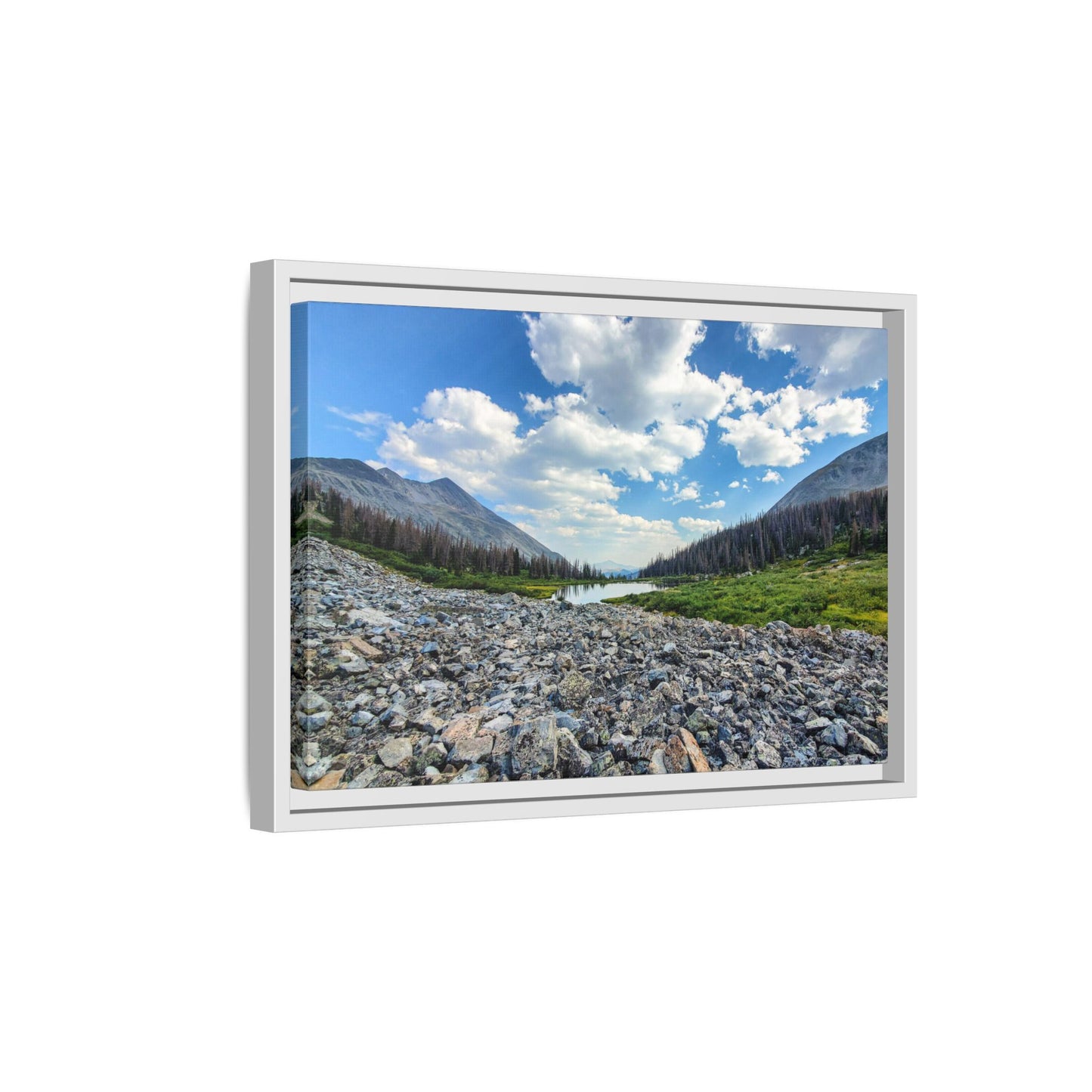 Framed Canvas Print - Alpine Lake Along the Colorado Trail, Collegiate West
