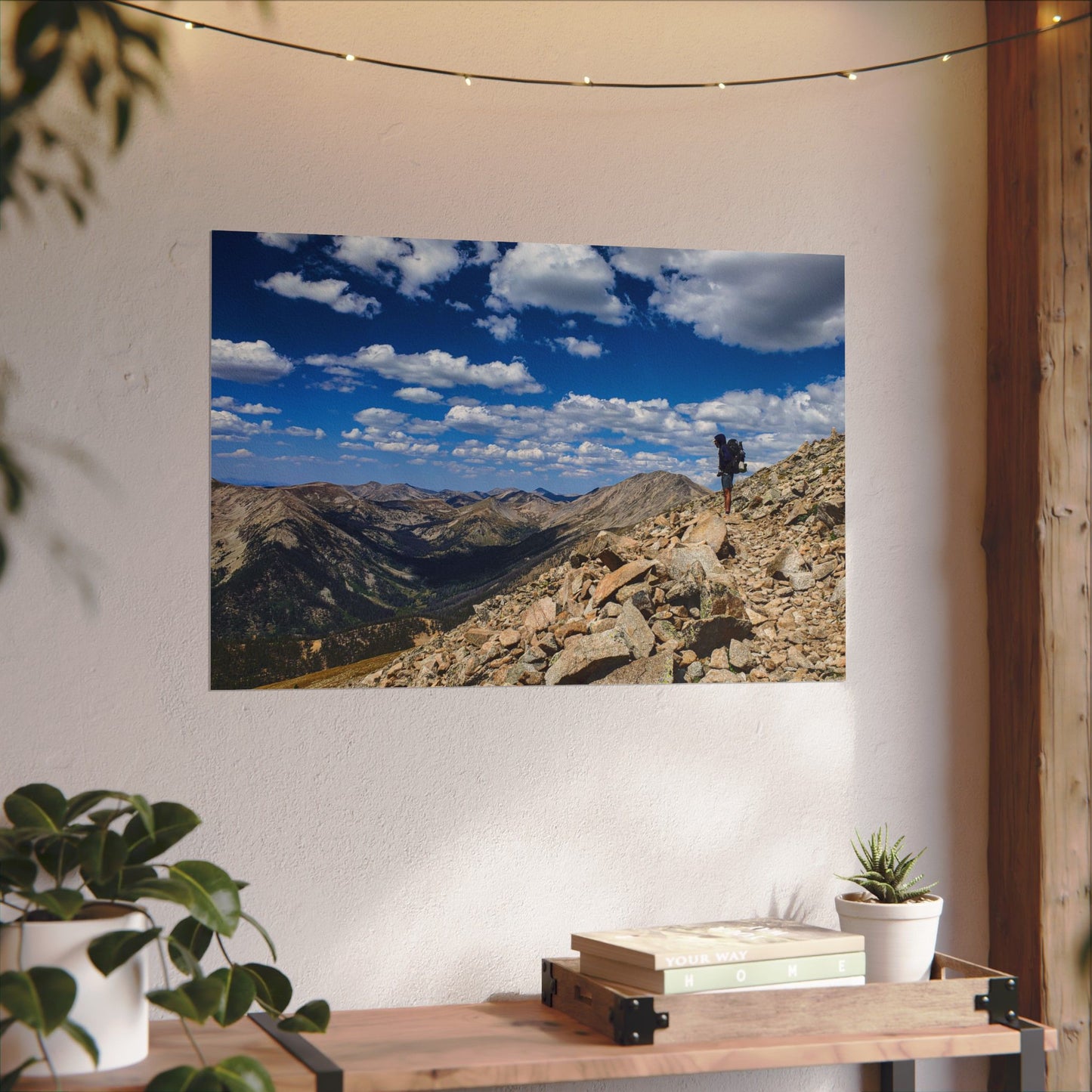 Textured Watercolor Poster - Backpacking Collegiate West