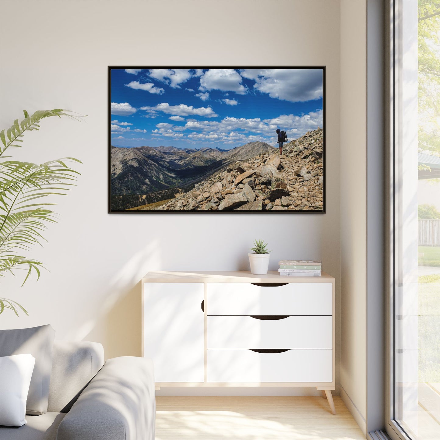 Framed Canvas Print - Backpacking Collegiate West