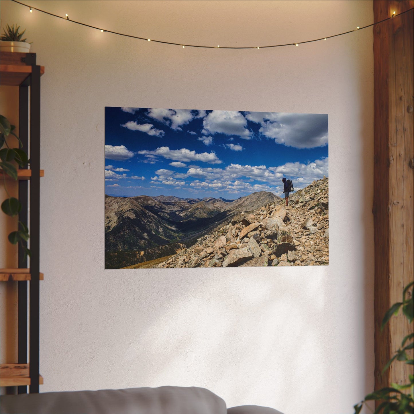 Textured Watercolor Poster - Backpacking Collegiate West