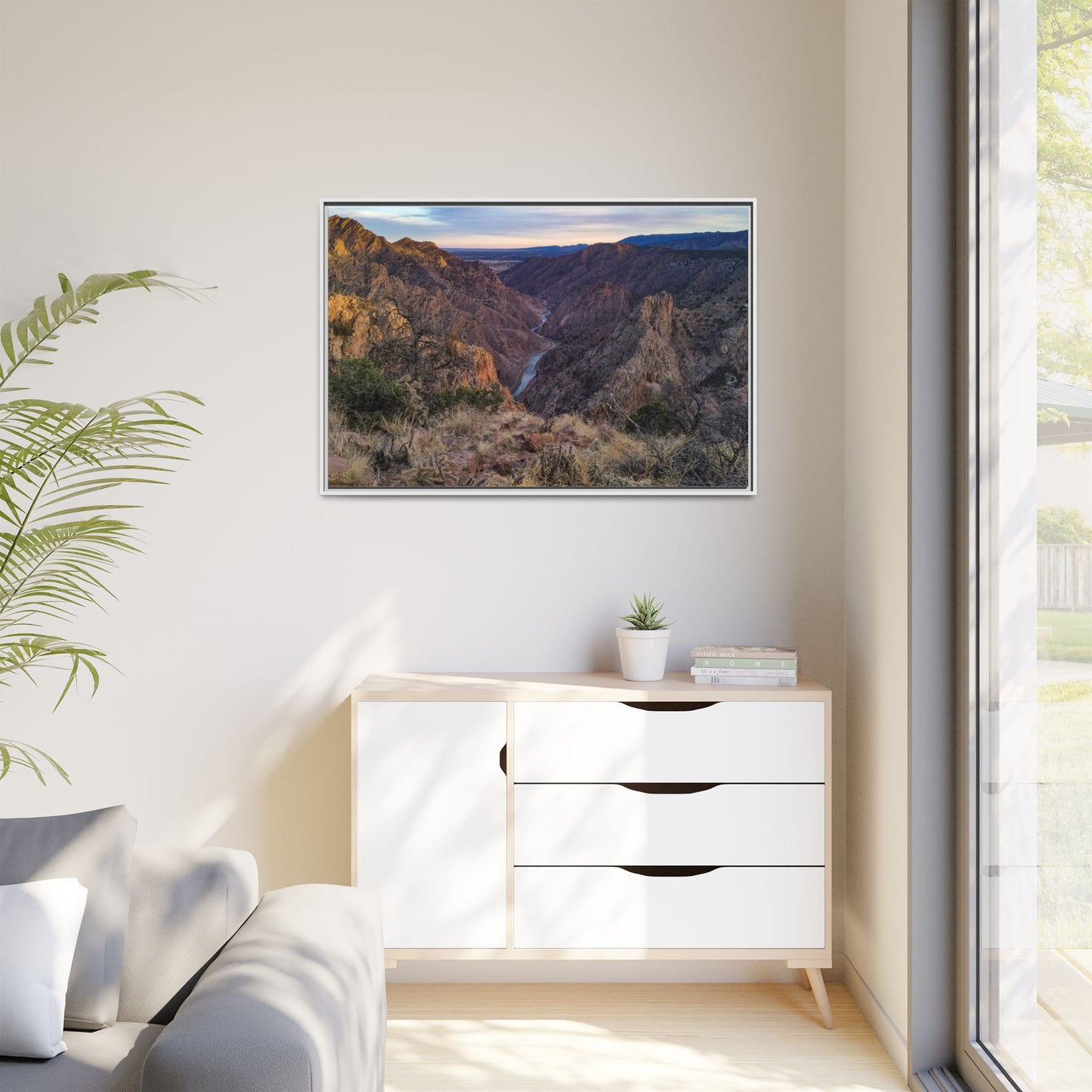 Framed Canvas Print - Royal Gorge, Colorado - Eastward View