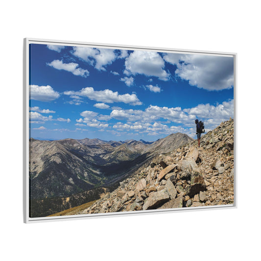 Framed Canvas Print - Backpacking Collegiate West