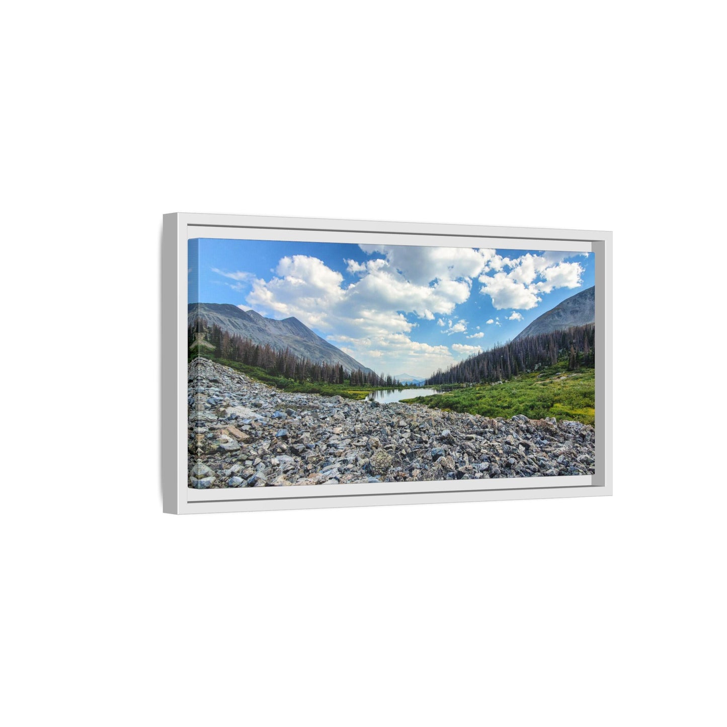 Framed Canvas Print - Alpine Lake Along the Colorado Trail, Collegiate West