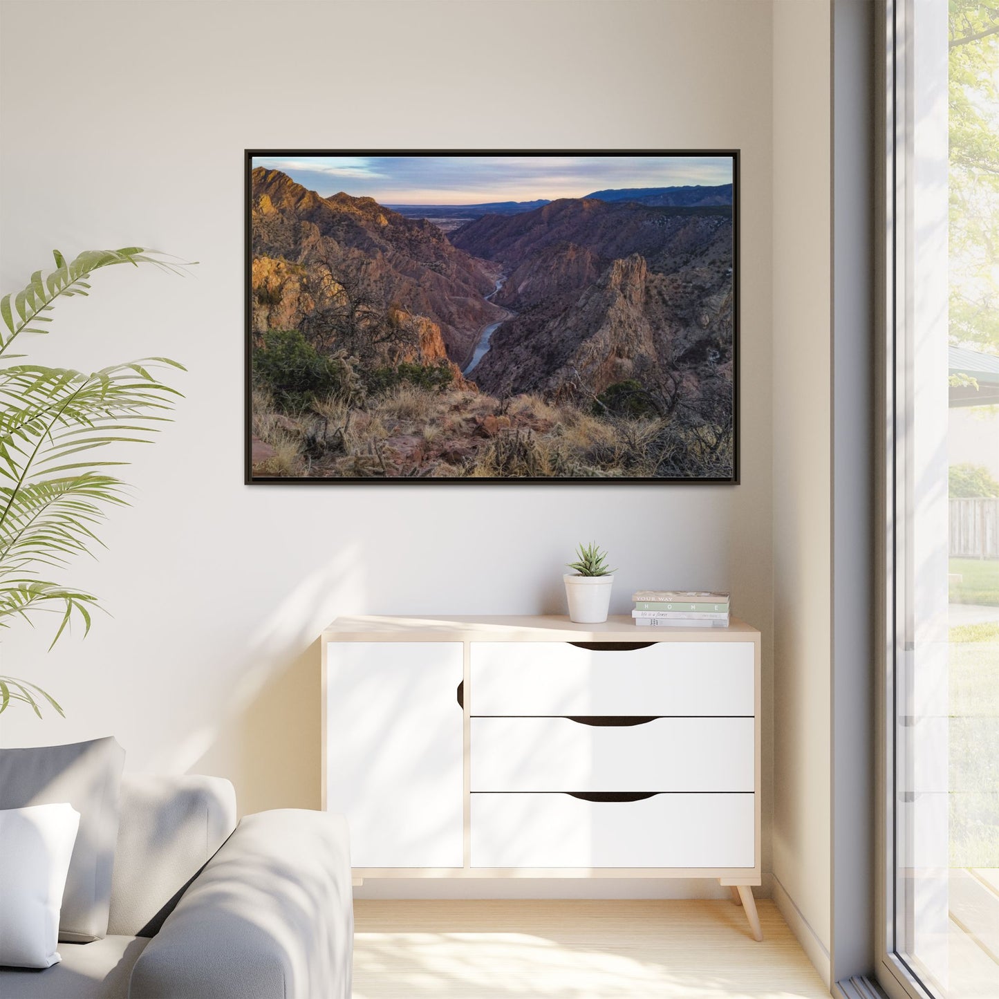 Framed Canvas Print - Royal Gorge, Colorado - Eastward View