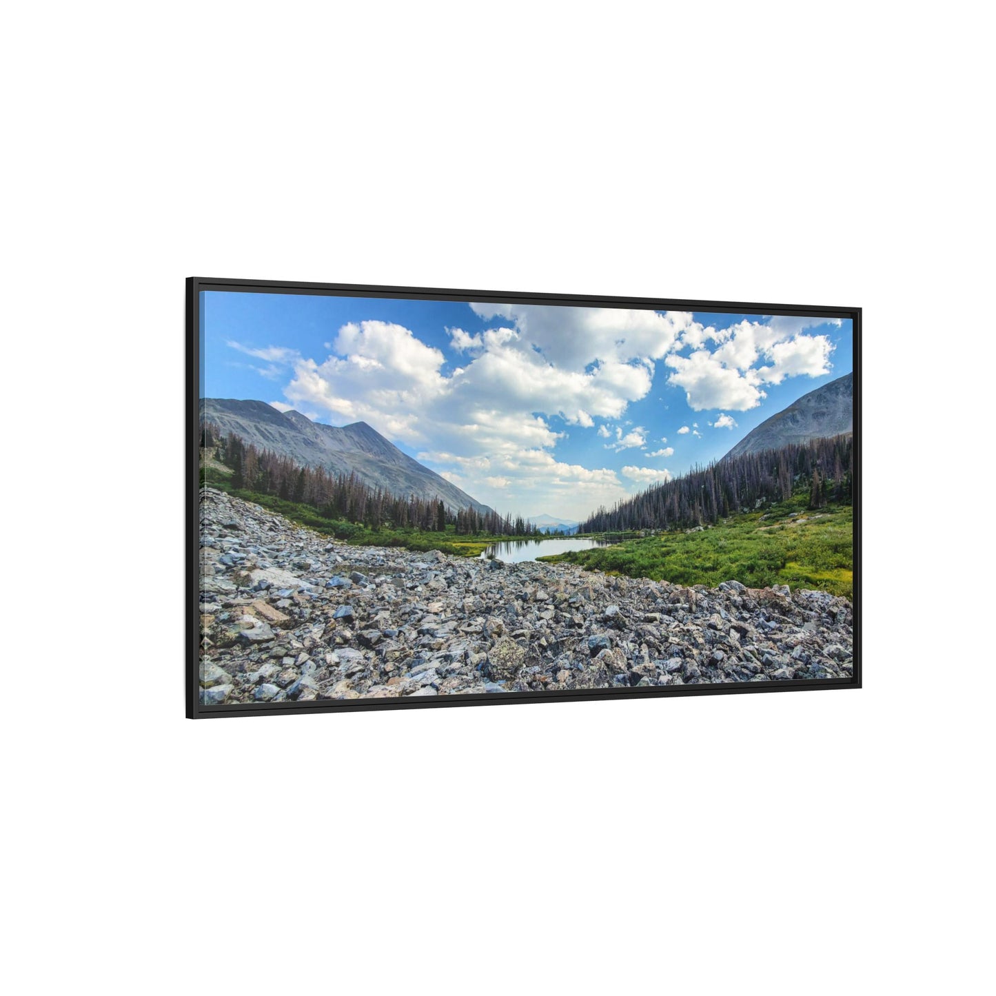 Framed Canvas Print - Alpine Lake Along the Colorado Trail, Collegiate West