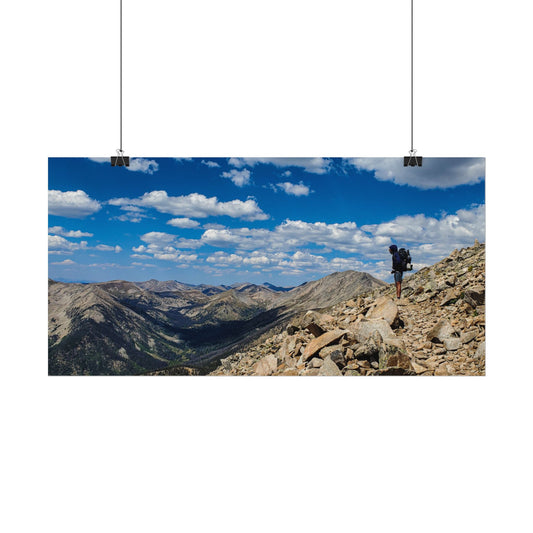 Textured Watercolor Poster - Backpacking Collegiate West