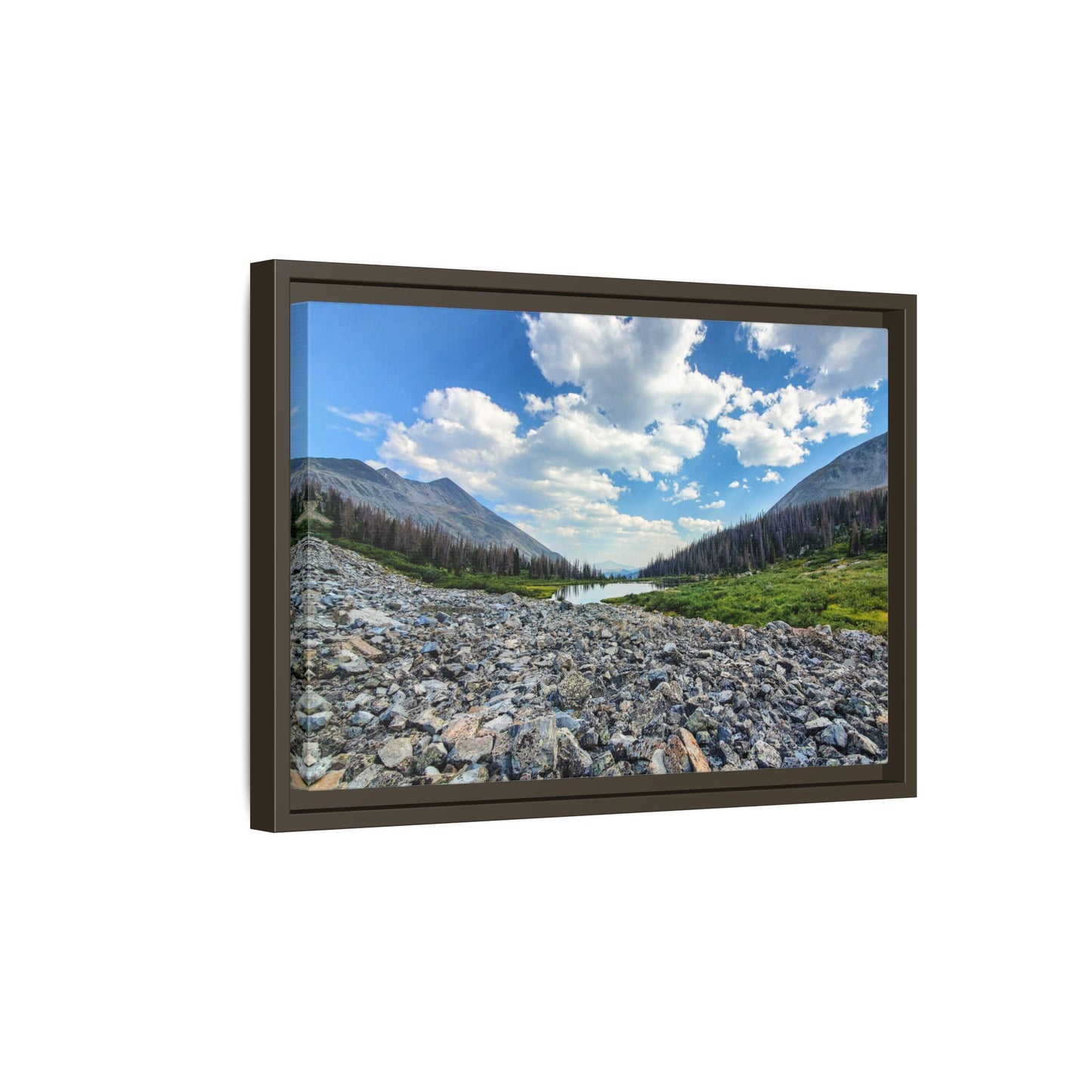 Framed Canvas Print - Alpine Lake Along the Colorado Trail, Collegiate West