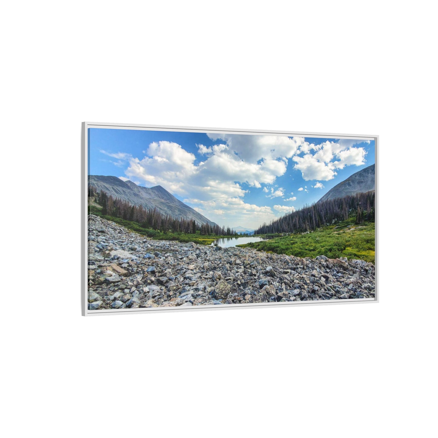 Framed Canvas Print - Alpine Lake Along the Colorado Trail, Collegiate West