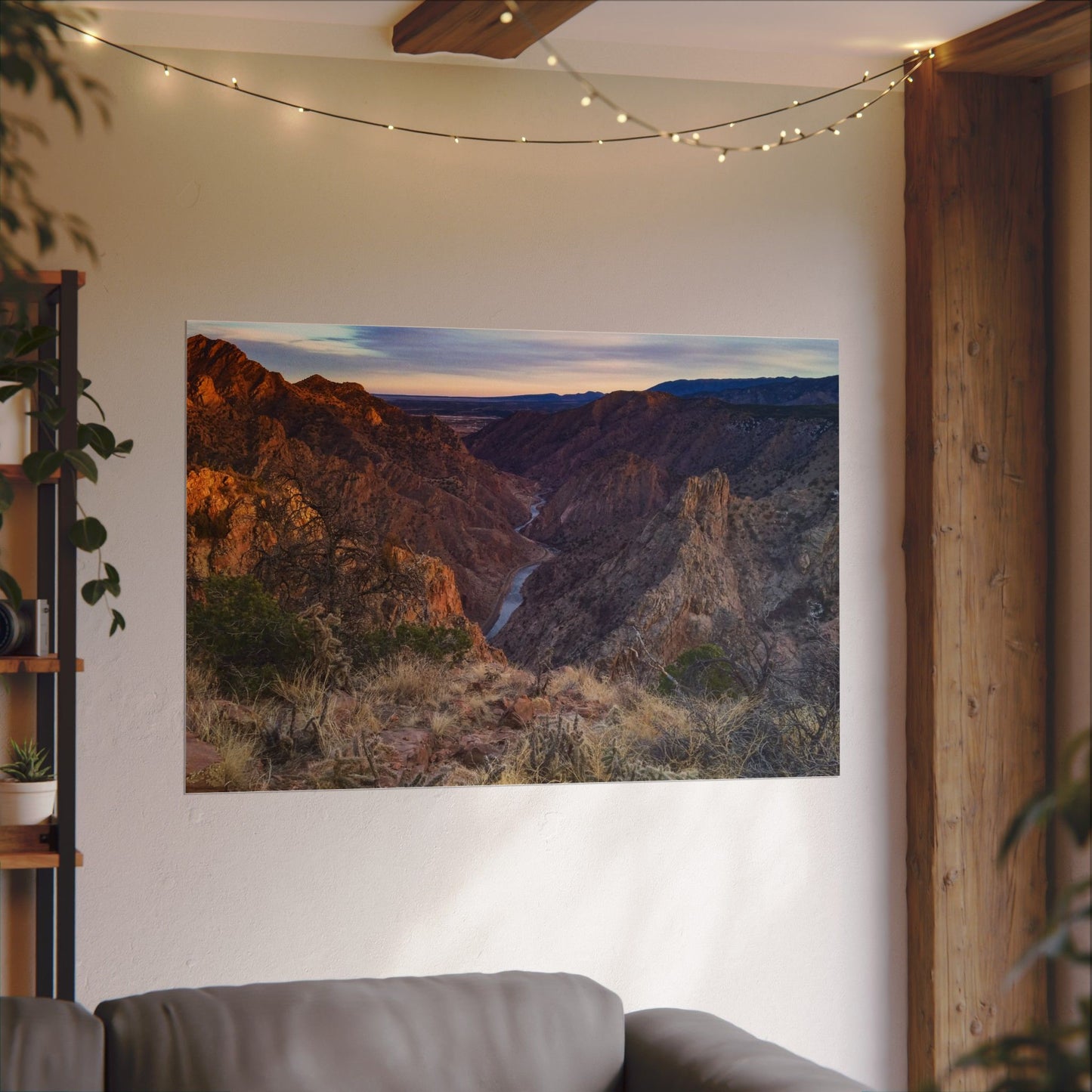 Textured Watercolor Poster - Royal Gorge Colorado, Eastward View