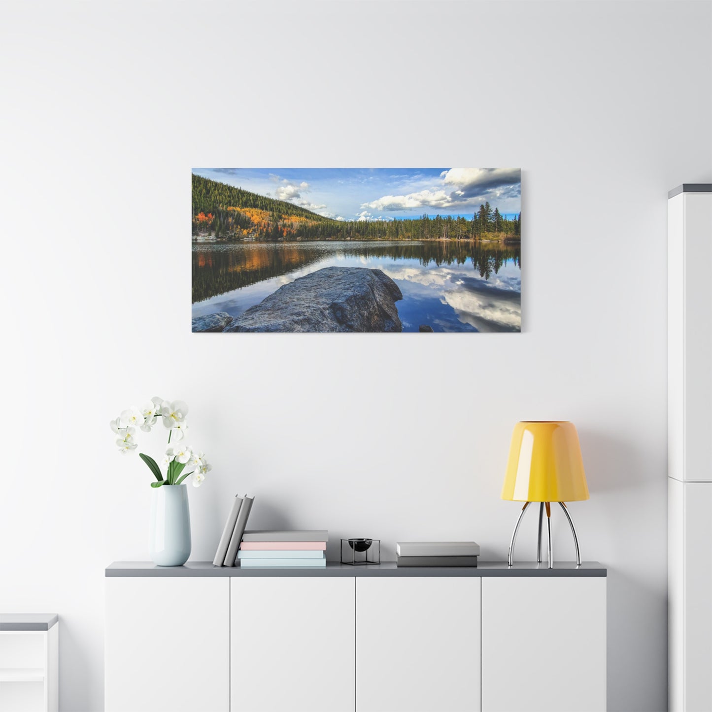 Wrapped Canvas Print - Serene Bear Lake View, Rocky Mountain National Park