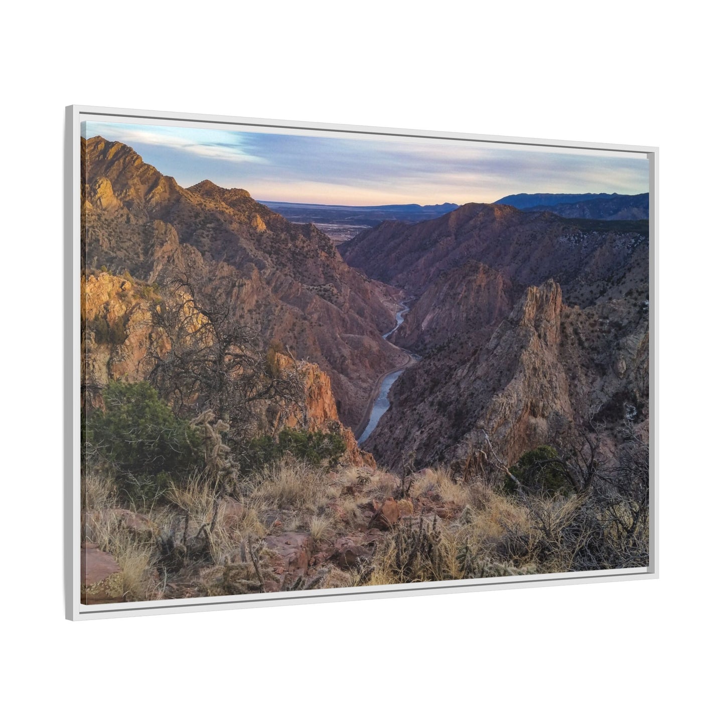 Framed Canvas Print - Royal Gorge, Colorado - Eastward View
