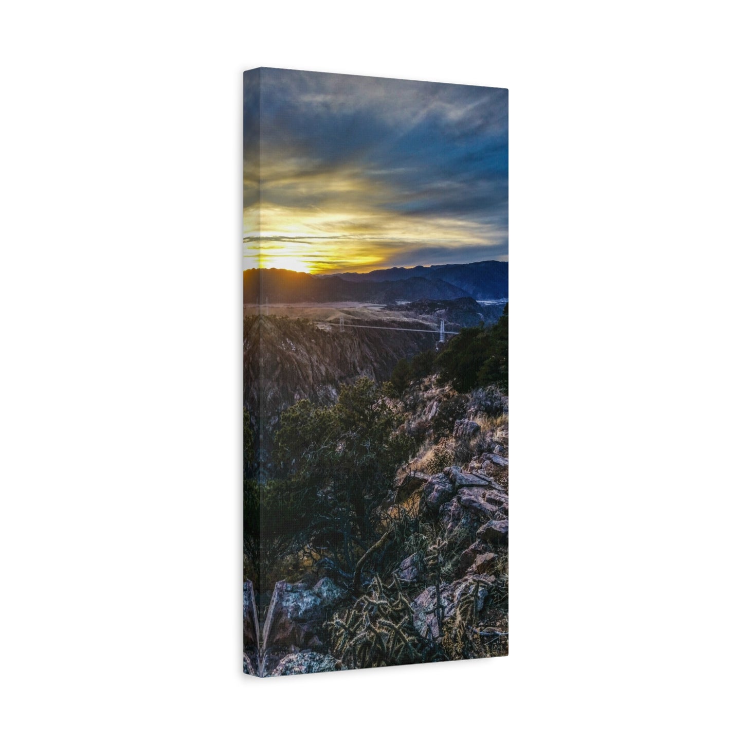 Wrapped Canvas Print - Royal Gorge Bridge - Sunset View