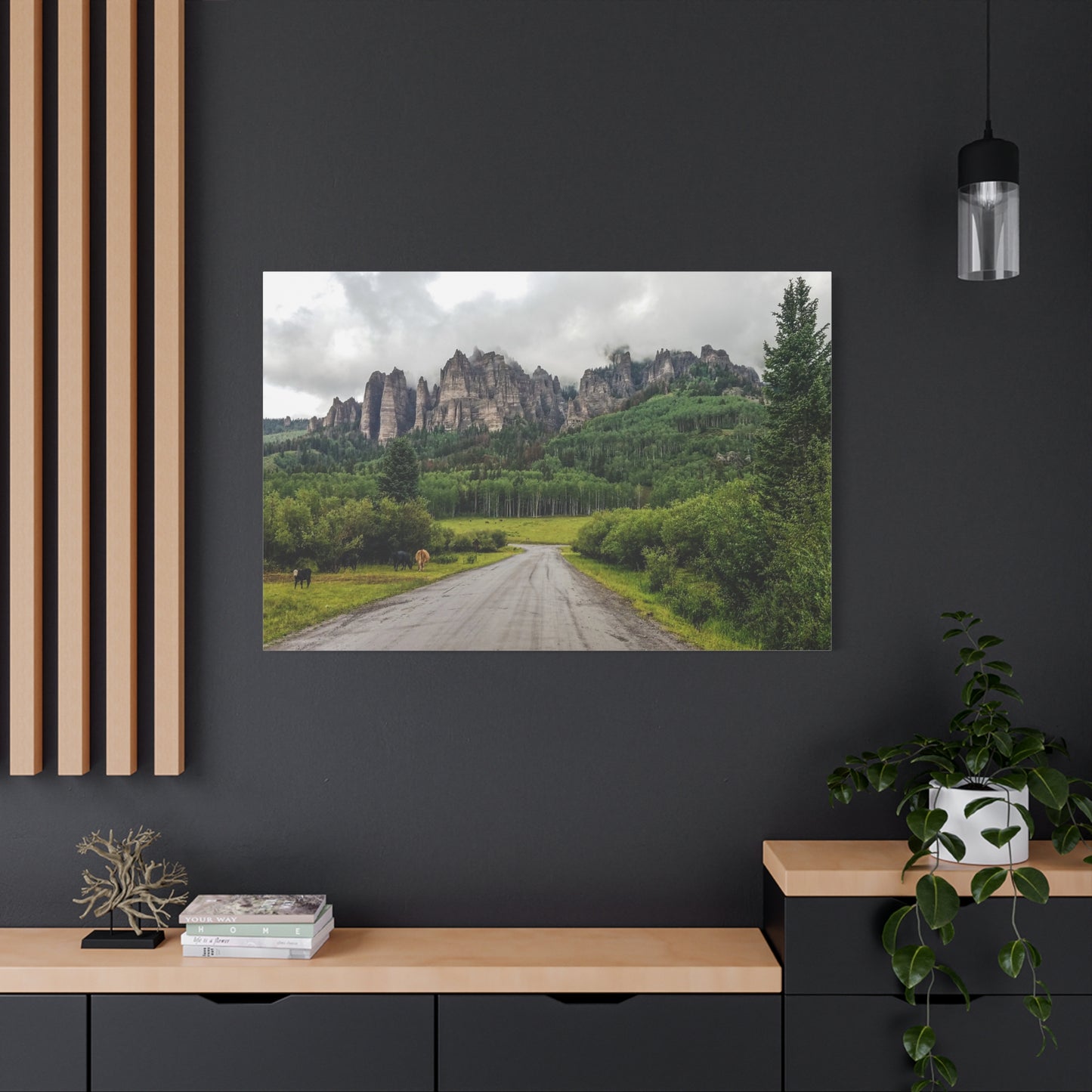 Wrapped Canvas Print - Majestic Rock Formations of Cimarron, Colorado