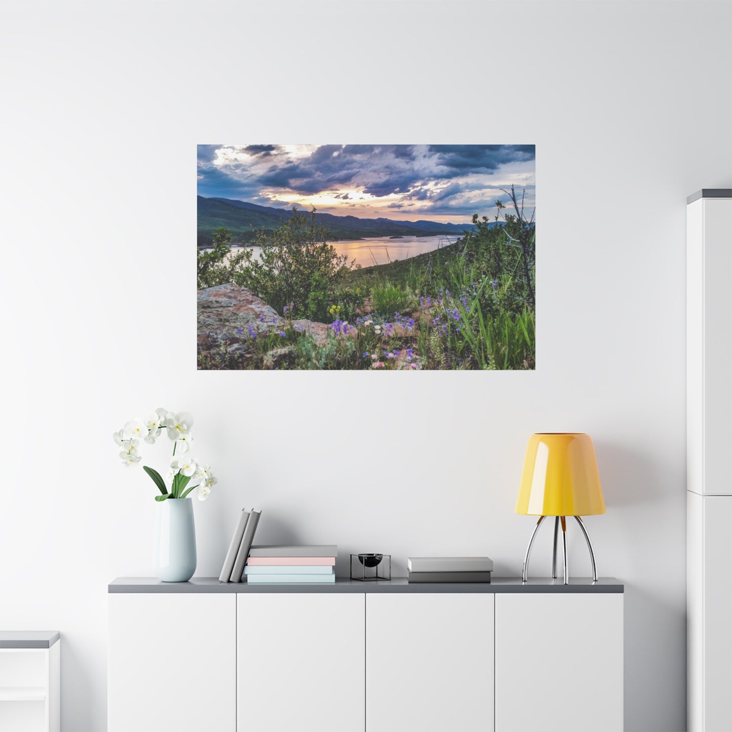 Wrapped Canvas Print - Spring Sunset Reflection