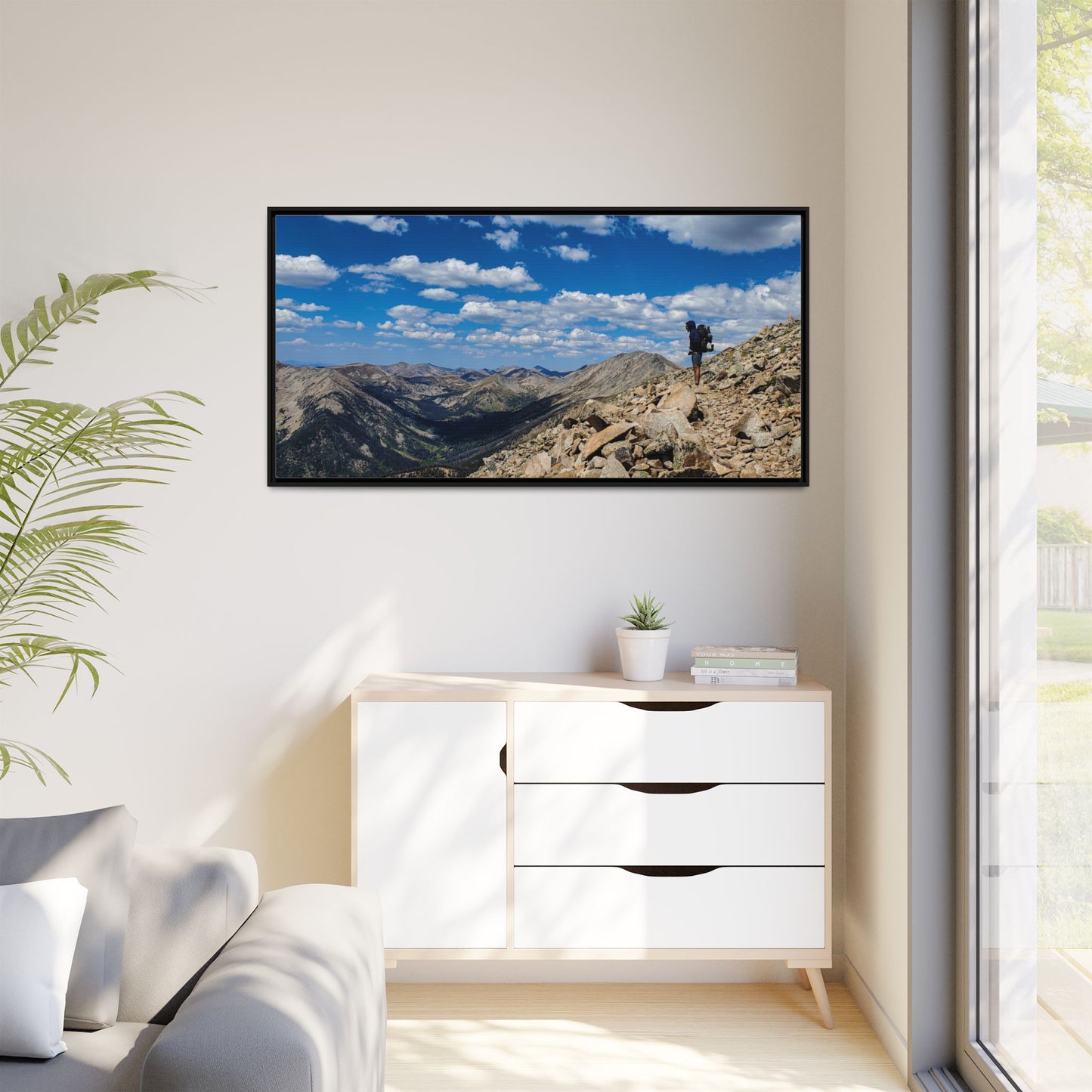 Framed Canvas Print - Backpacking Collegiate West