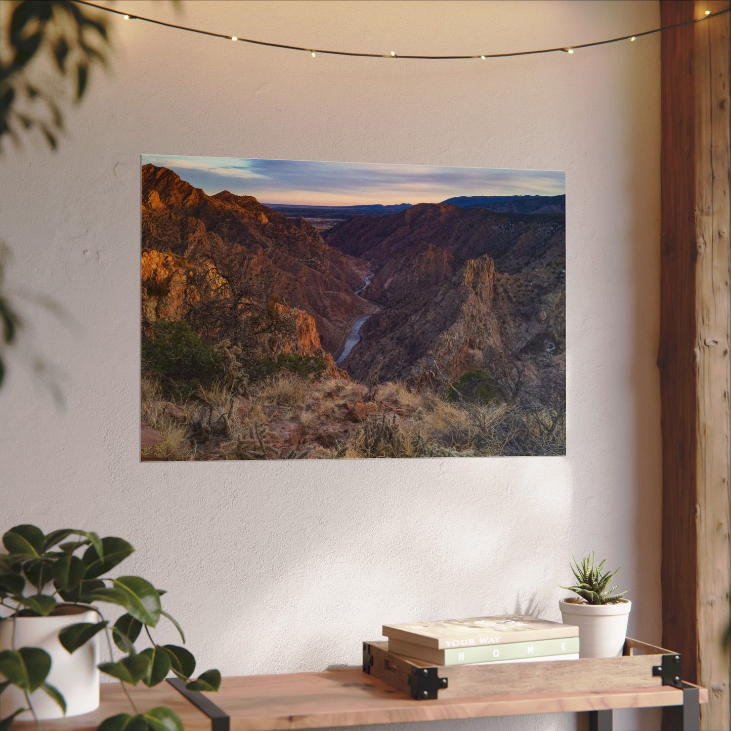 Textured Watercolor Poster - Royal Gorge Colorado, Eastward View