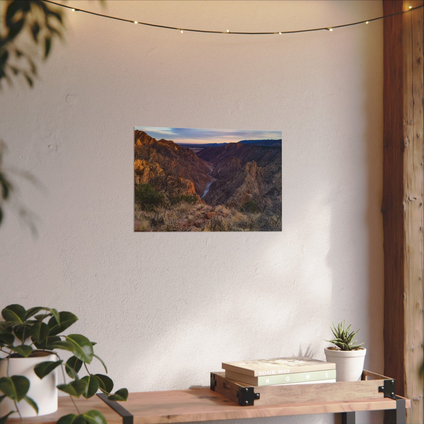 Textured Watercolor Poster - Royal Gorge Colorado, Eastward View