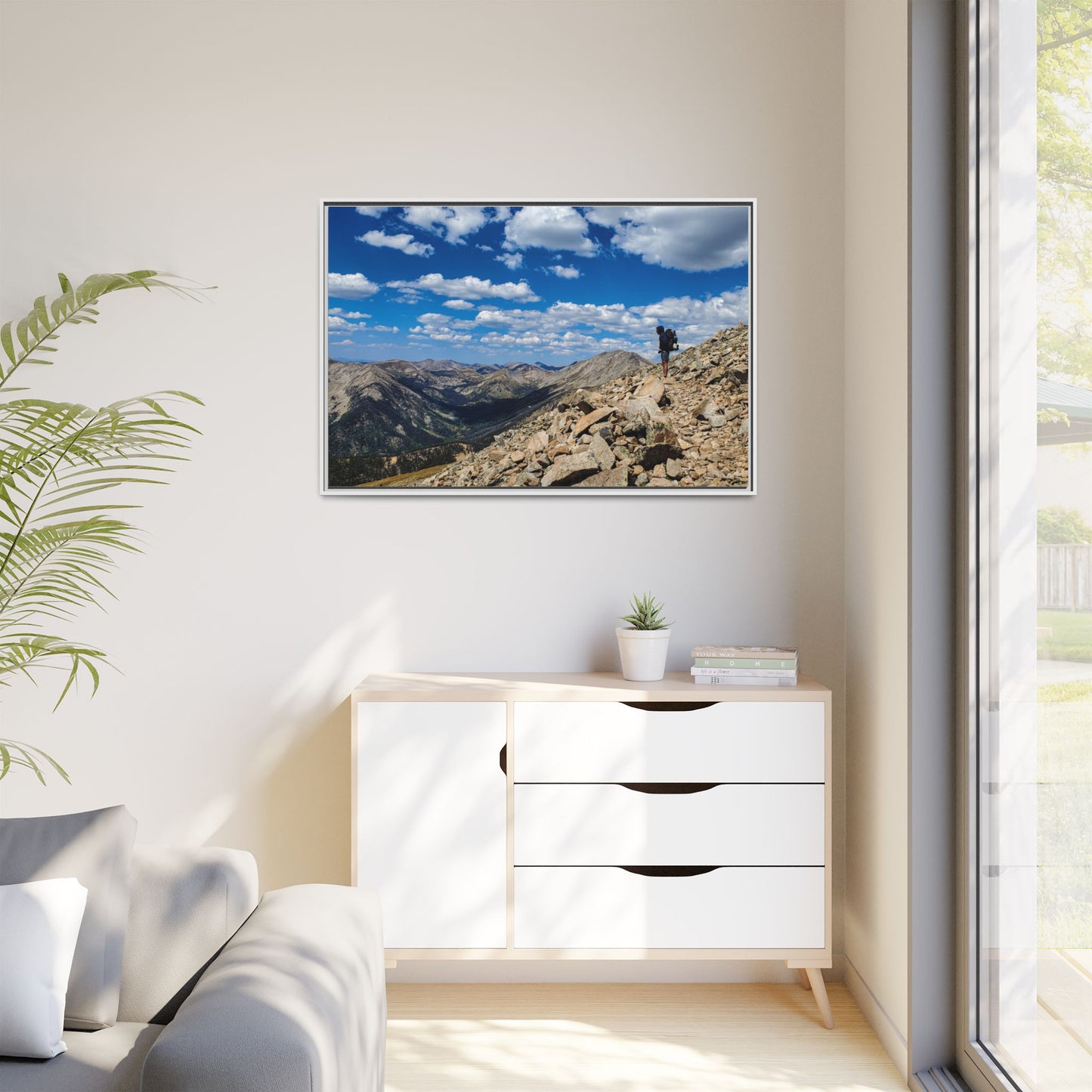 Framed Canvas Print - Backpacking Collegiate West