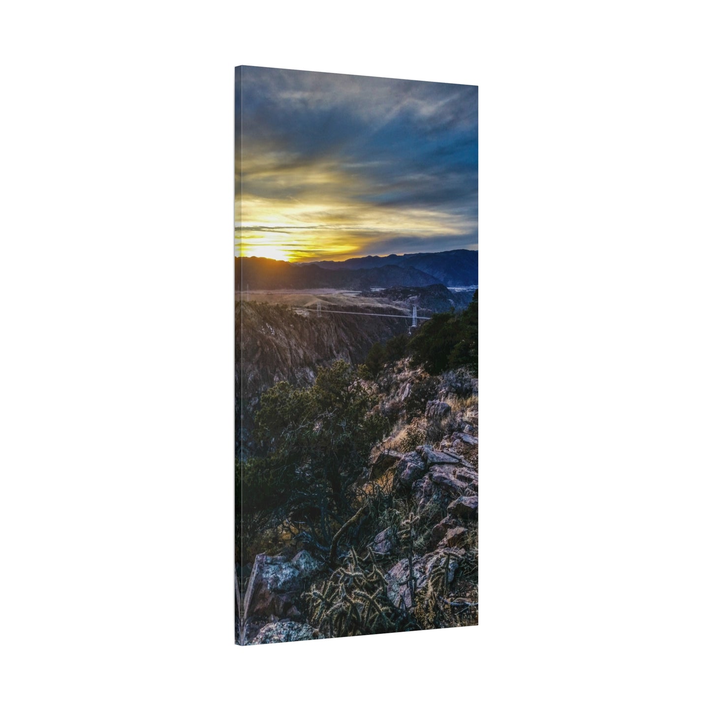 Wrapped Canvas Print - Royal Gorge Bridge - Sunset View