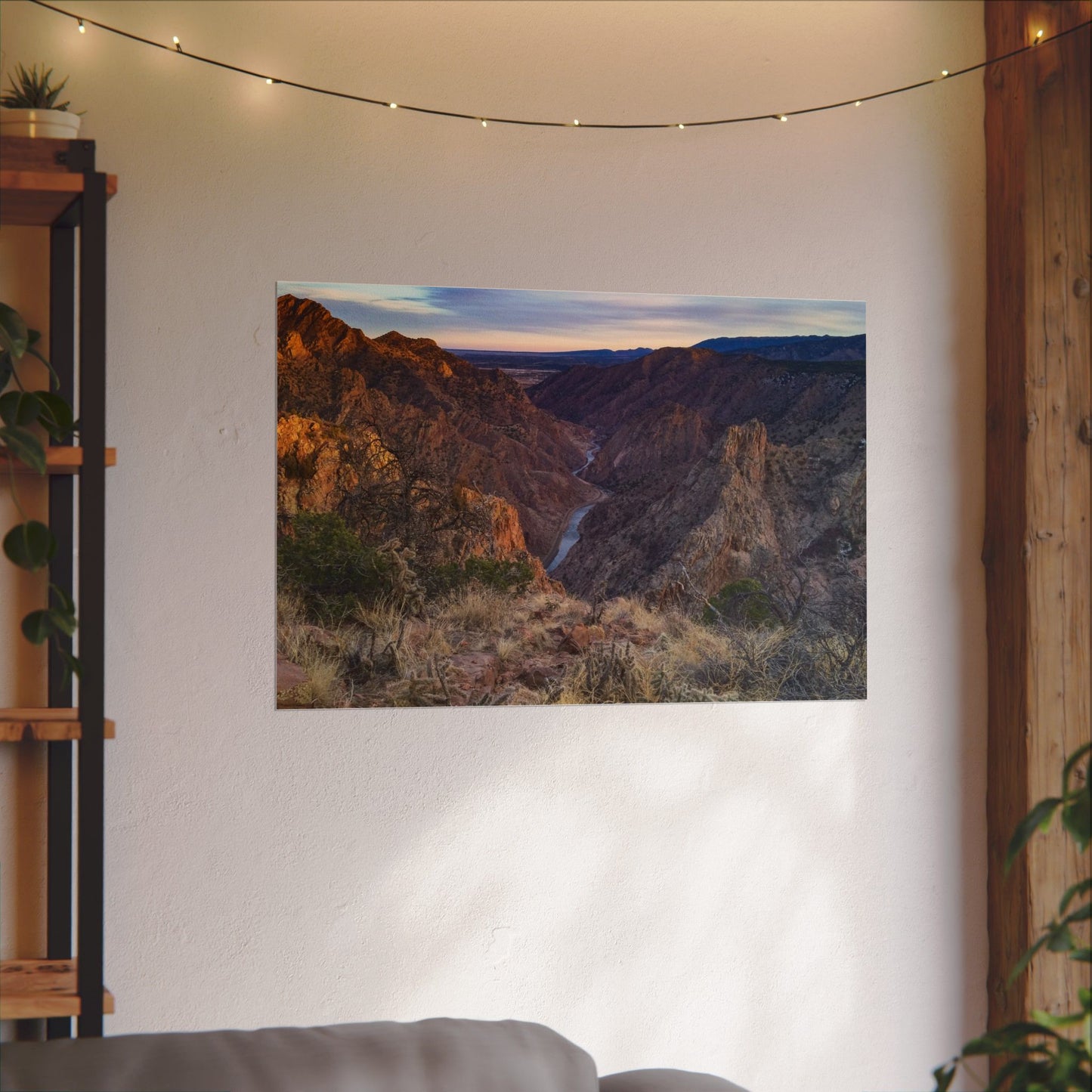 Textured Watercolor Poster - Royal Gorge Colorado, Eastward View