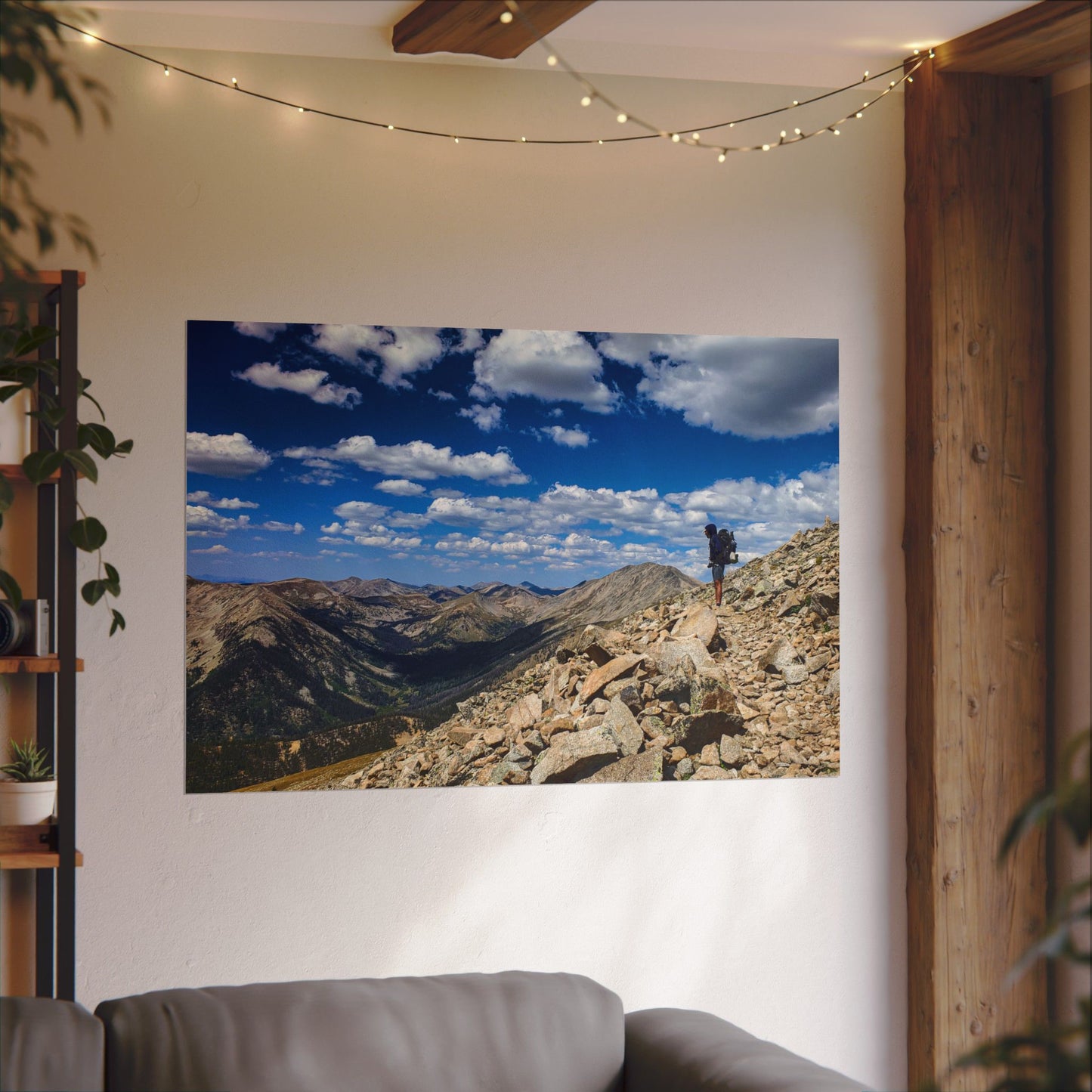 Textured Watercolor Poster - Backpacking Collegiate West
