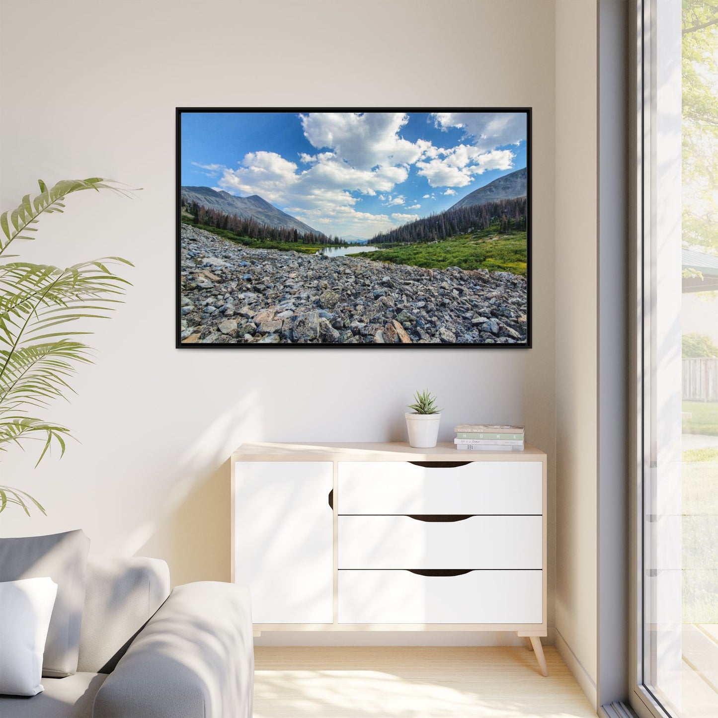 Framed Canvas Print - Alpine Lake Along the Colorado Trail, Collegiate West
