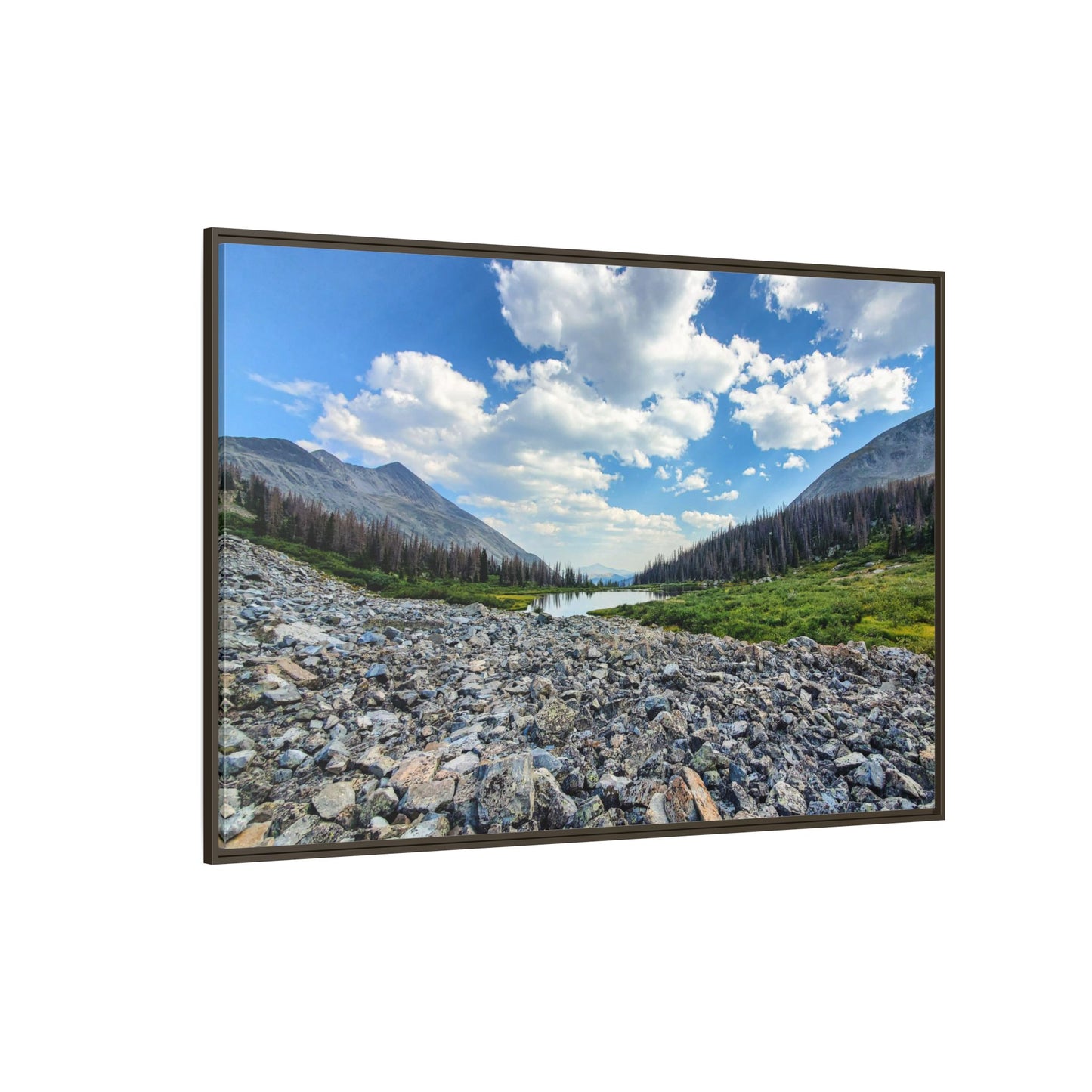 Framed Canvas Print - Alpine Lake Along the Colorado Trail, Collegiate West