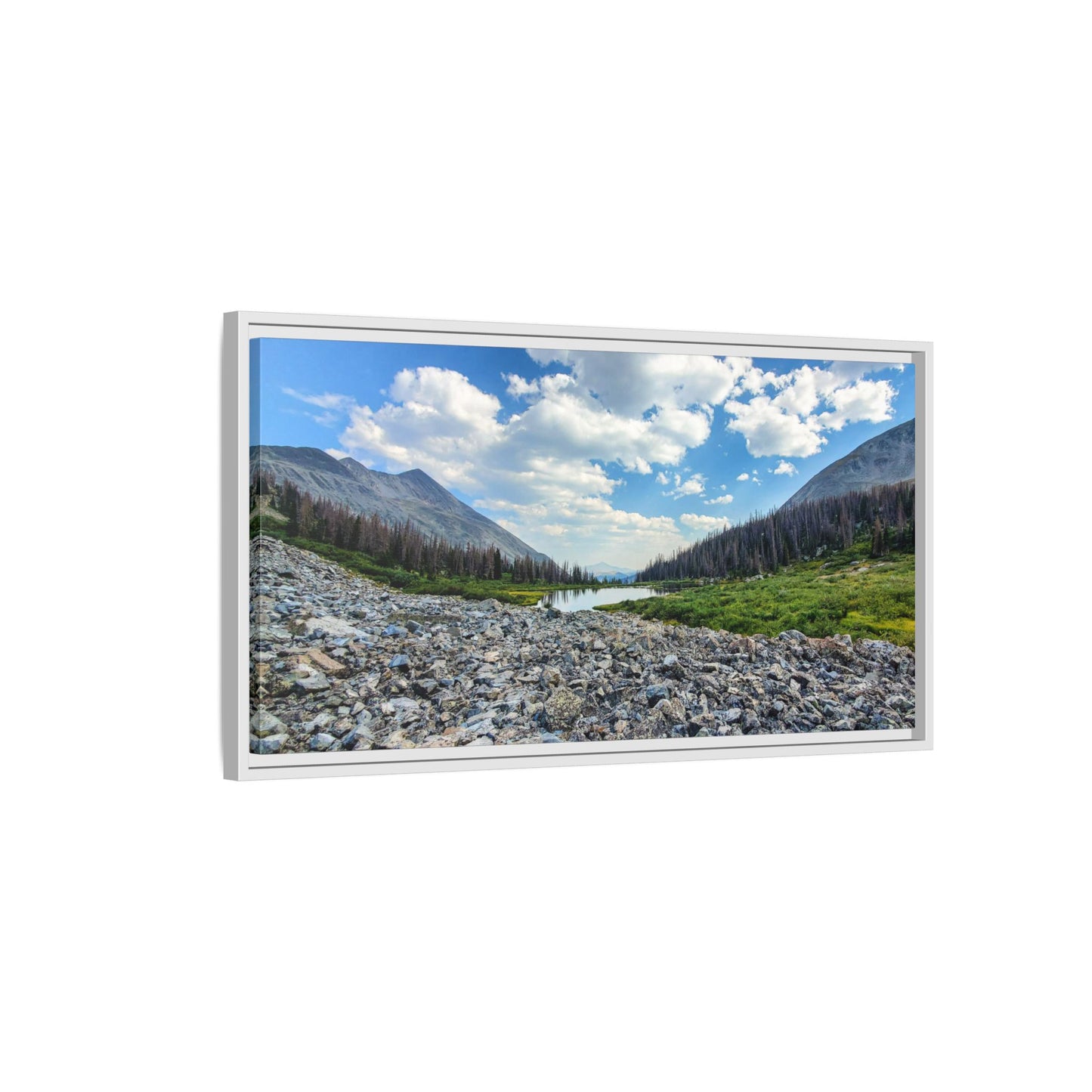 Framed Canvas Print - Alpine Lake Along the Colorado Trail, Collegiate West
