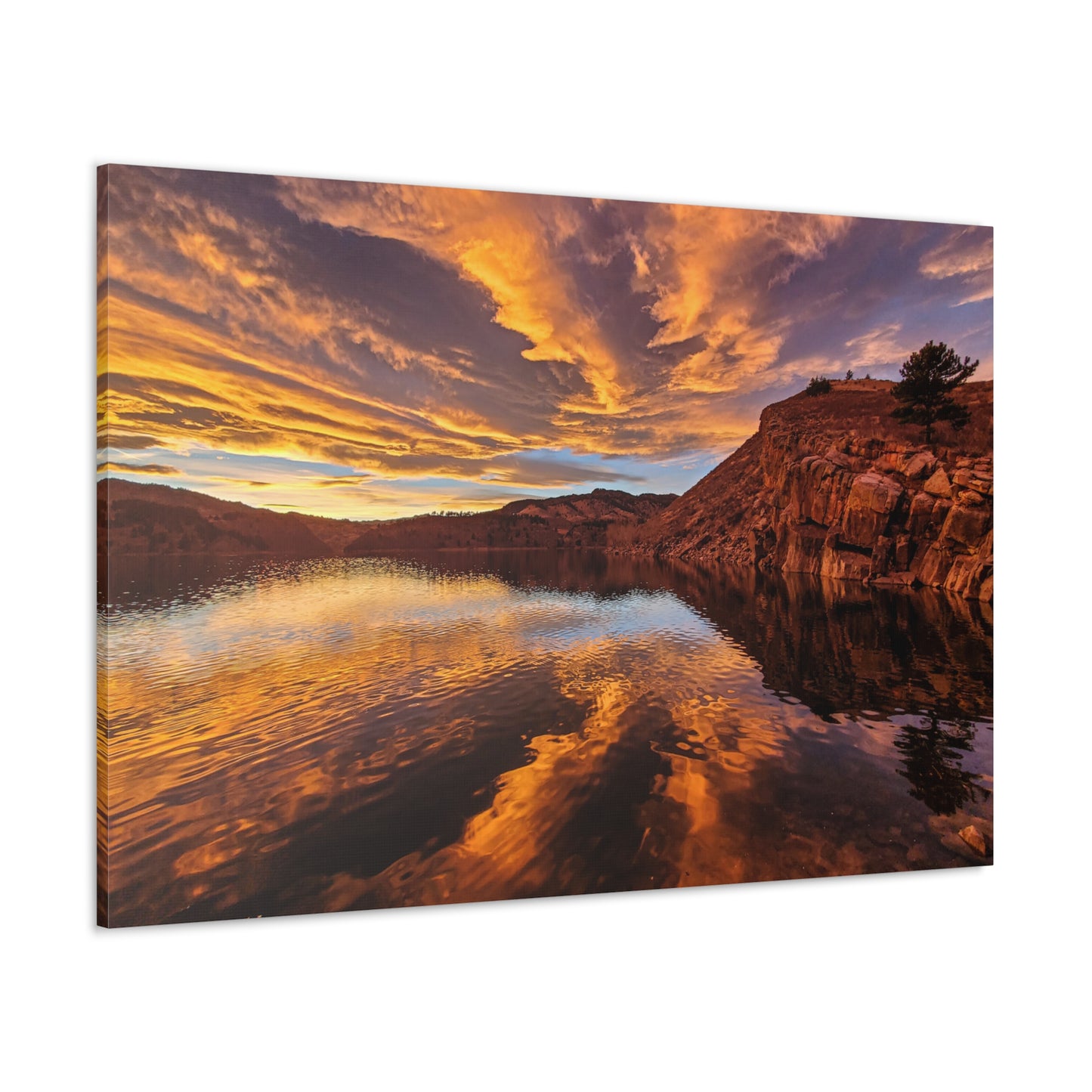 Canvas Gallery Wrap - Colorful Sunset Reflection
