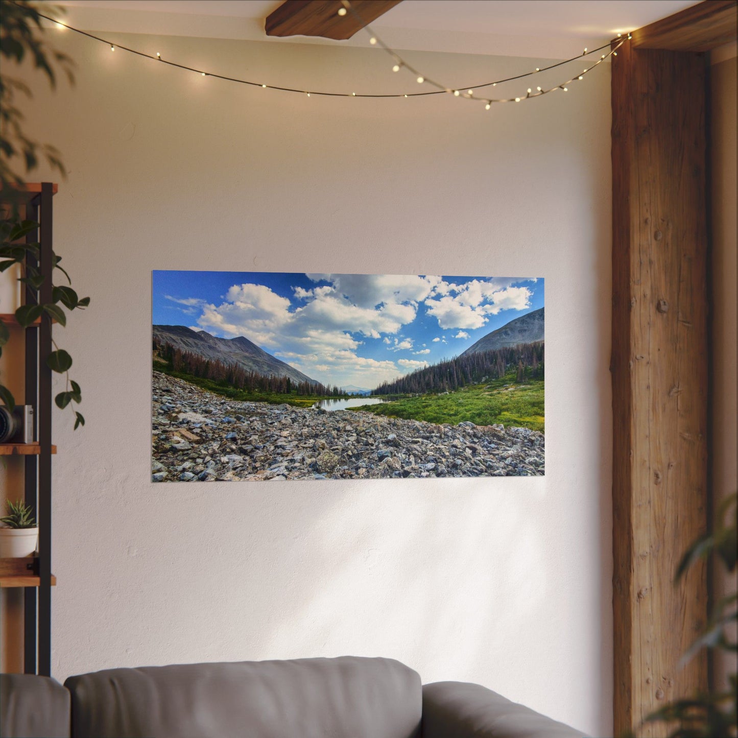 Textured Watercolor Poster - Alpine Lake along the Colorado Trail, Collegiate West