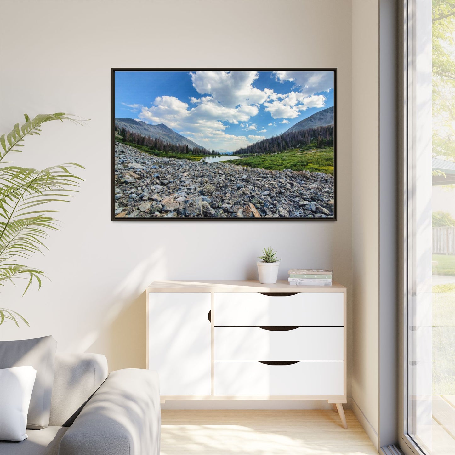 Framed Canvas Print - Alpine Lake Along the Colorado Trail, Collegiate West