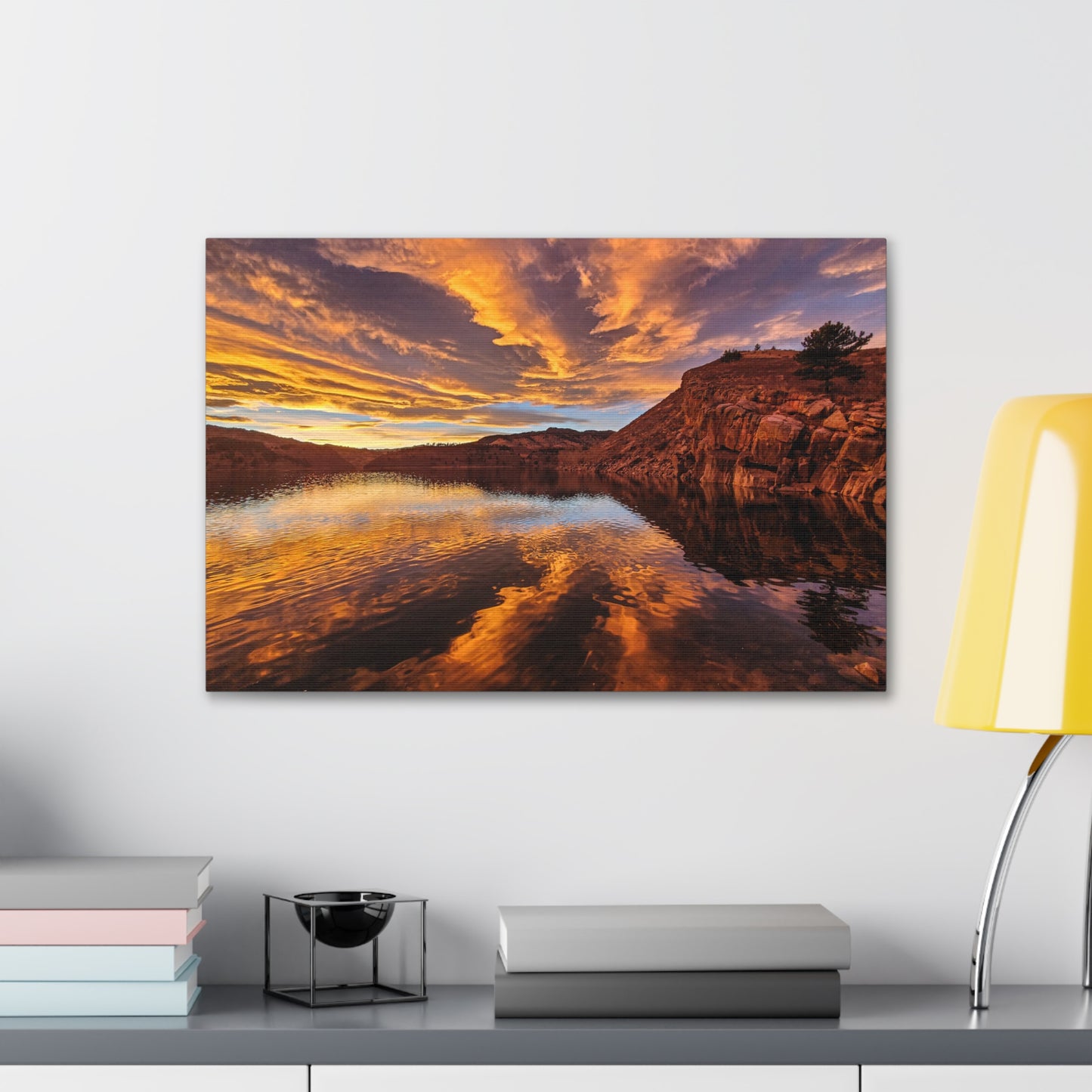 Canvas Gallery Wrap - Colorful Sunset Reflection