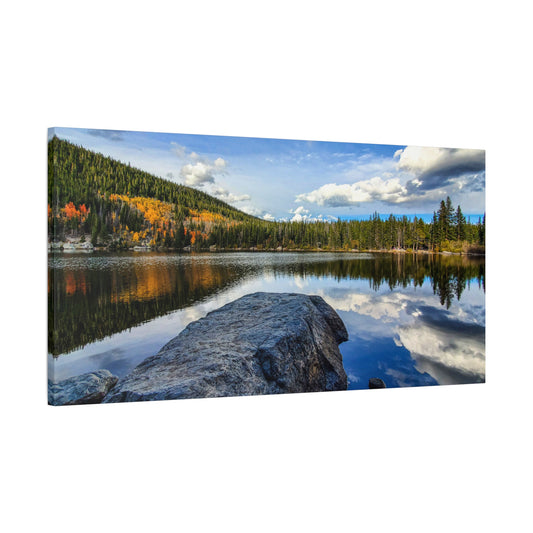 Wrapped Canvas Print - Serene Bear Lake View, Rocky Mountain National Park