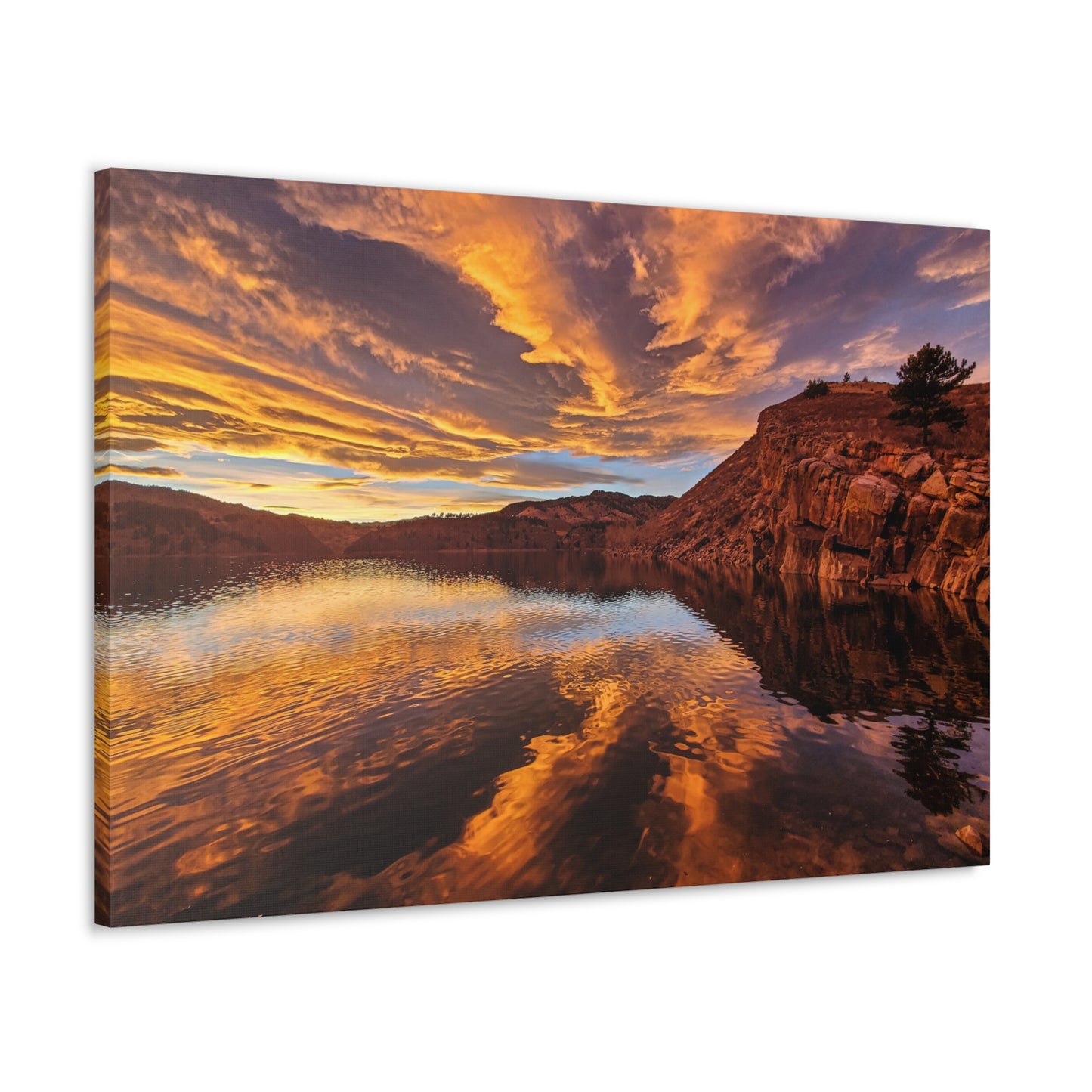 Canvas Gallery Wrap - Colorful Sunset Reflection