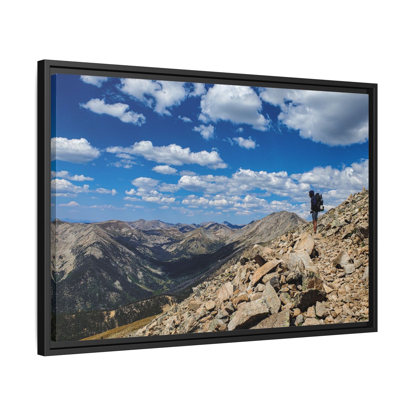 Framed Canvas Print - Backpacking Collegiate West