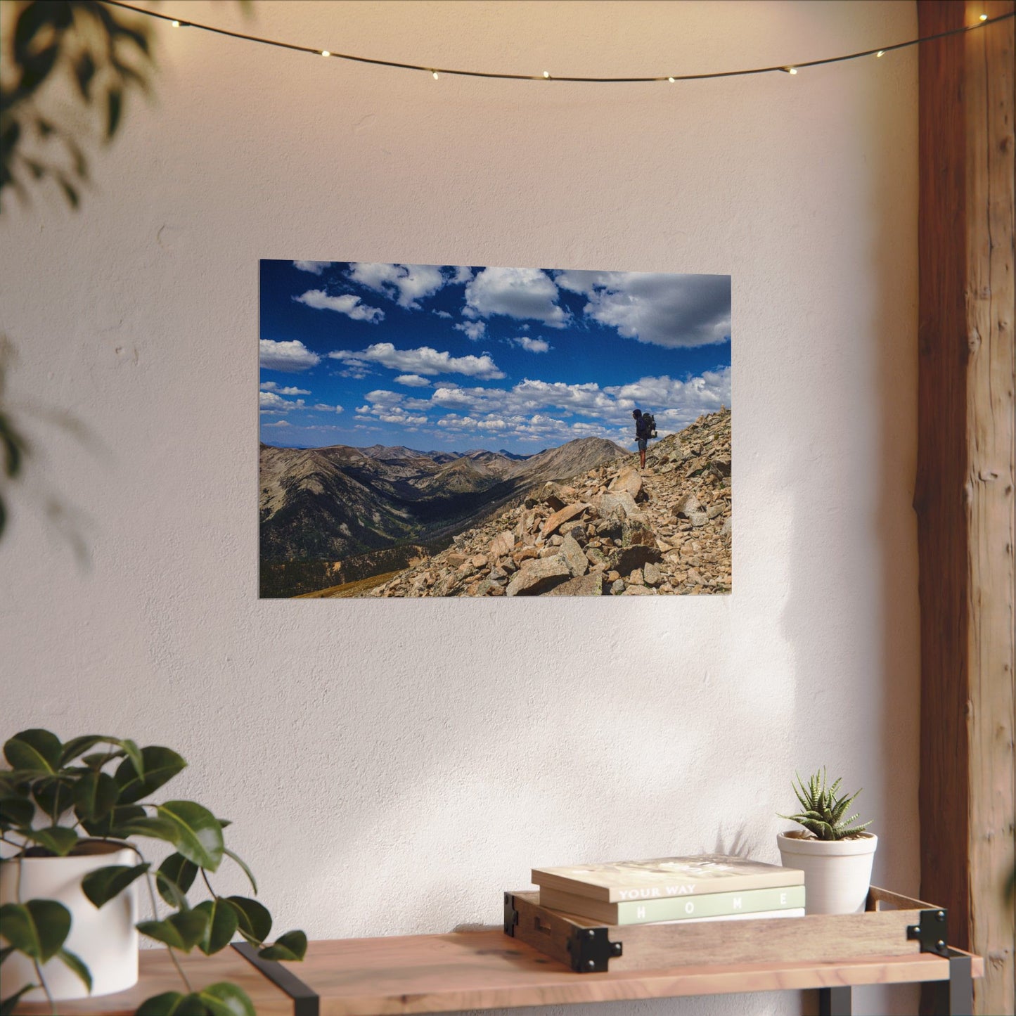 Textured Watercolor Poster - Backpacking Collegiate West