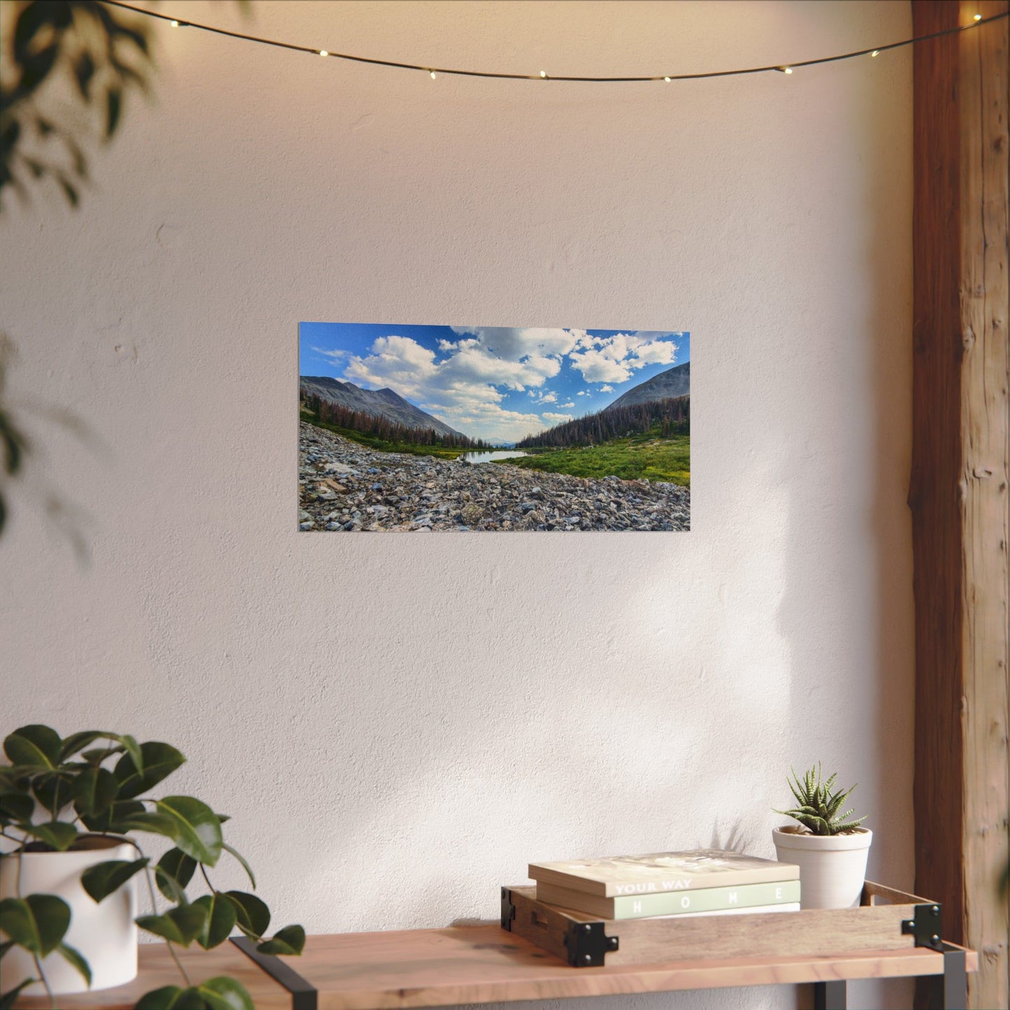 Textured Watercolor Poster - Alpine Lake along the Colorado Trail, Collegiate West