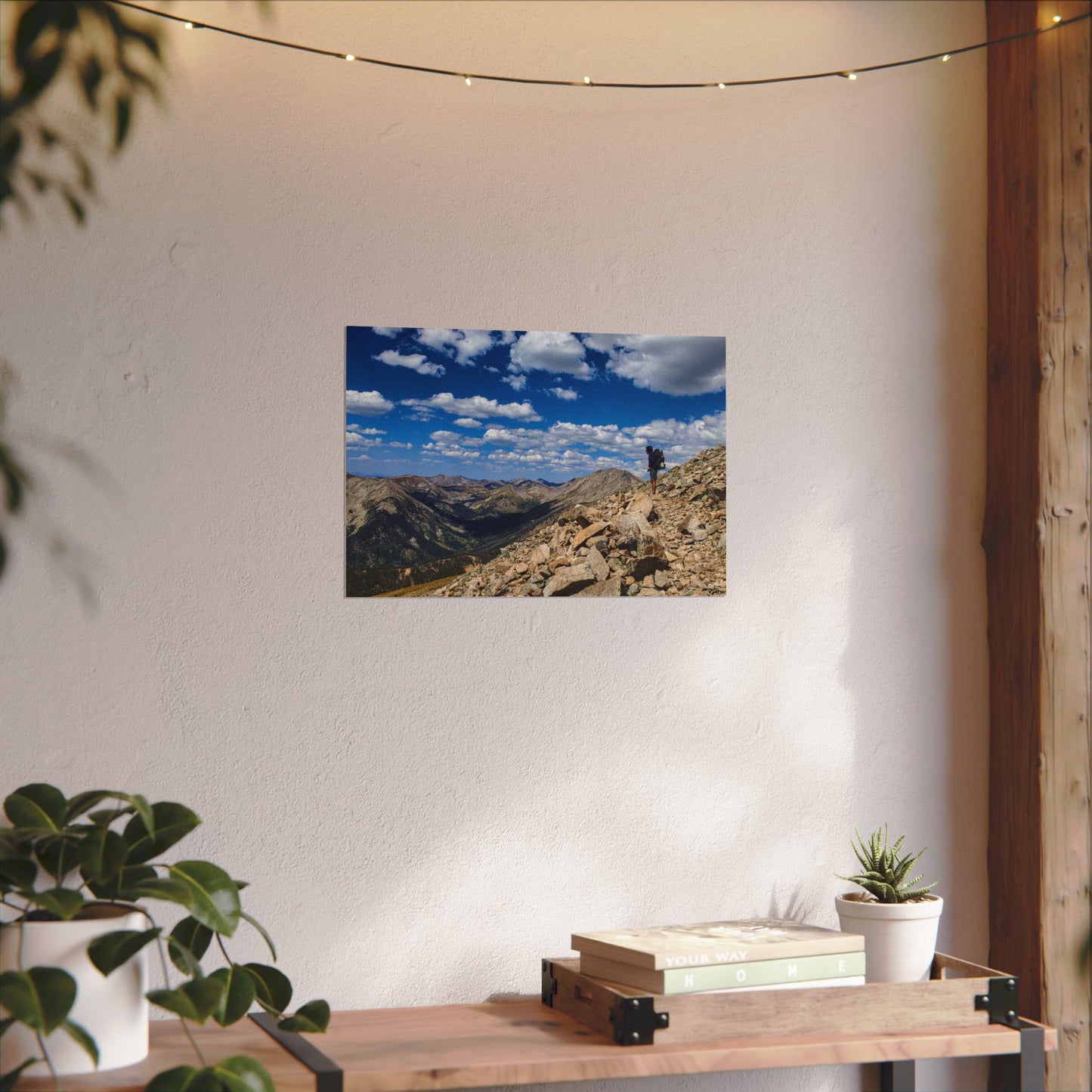 Textured Watercolor Poster - Backpacking Collegiate West