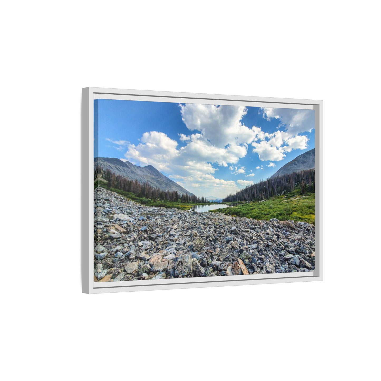 Framed Canvas Print - Alpine Lake Along the Colorado Trail, Collegiate West