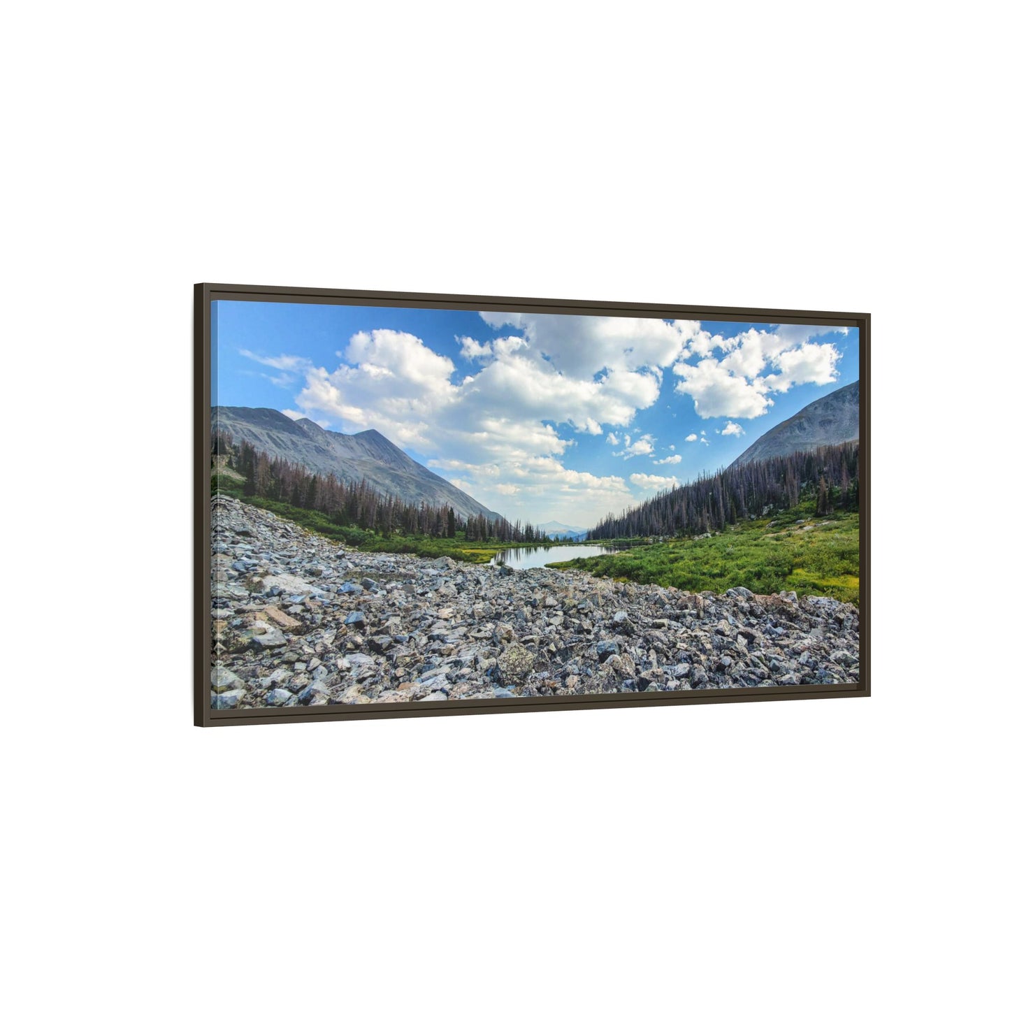 Framed Canvas Print - Alpine Lake Along the Colorado Trail, Collegiate West