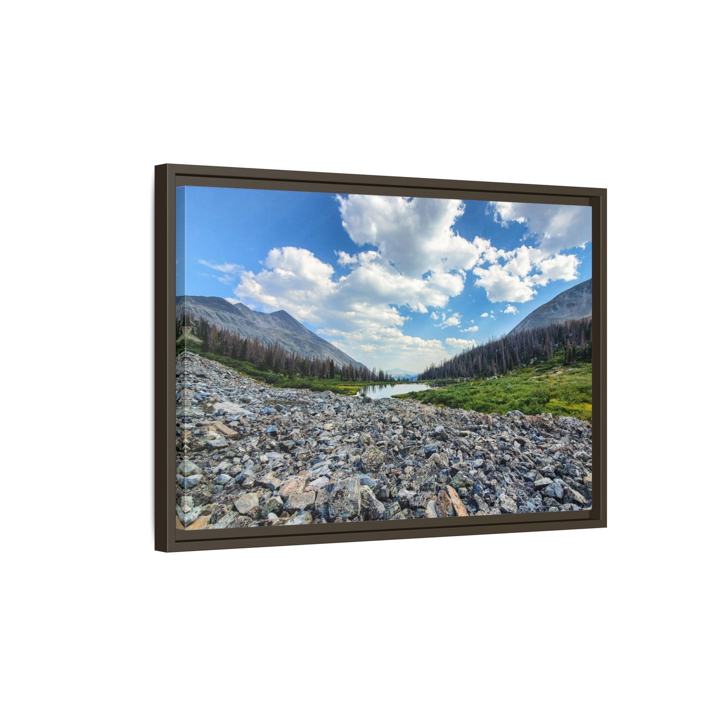 Framed Canvas Print - Alpine Lake Along the Colorado Trail, Collegiate West