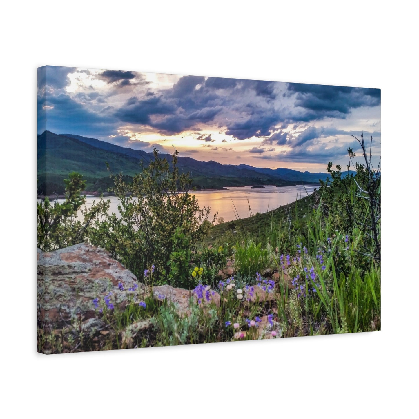 Wrapped Canvas Print - Spring Sunset Reflection