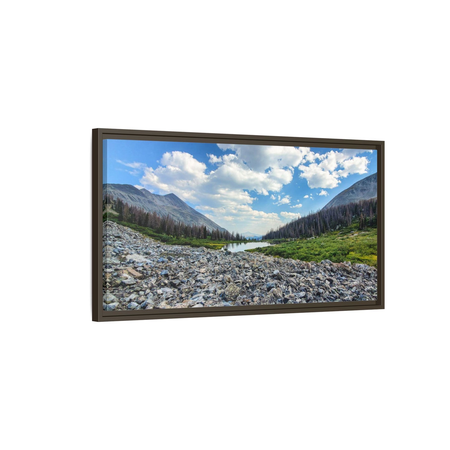Framed Canvas Print - Alpine Lake Along the Colorado Trail, Collegiate West