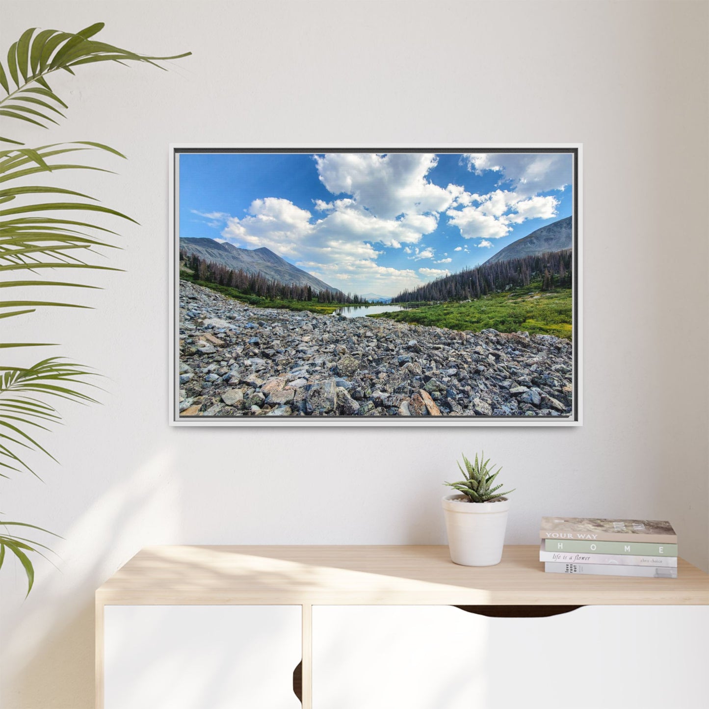Framed Canvas Print - Alpine Lake Along the Colorado Trail, Collegiate West