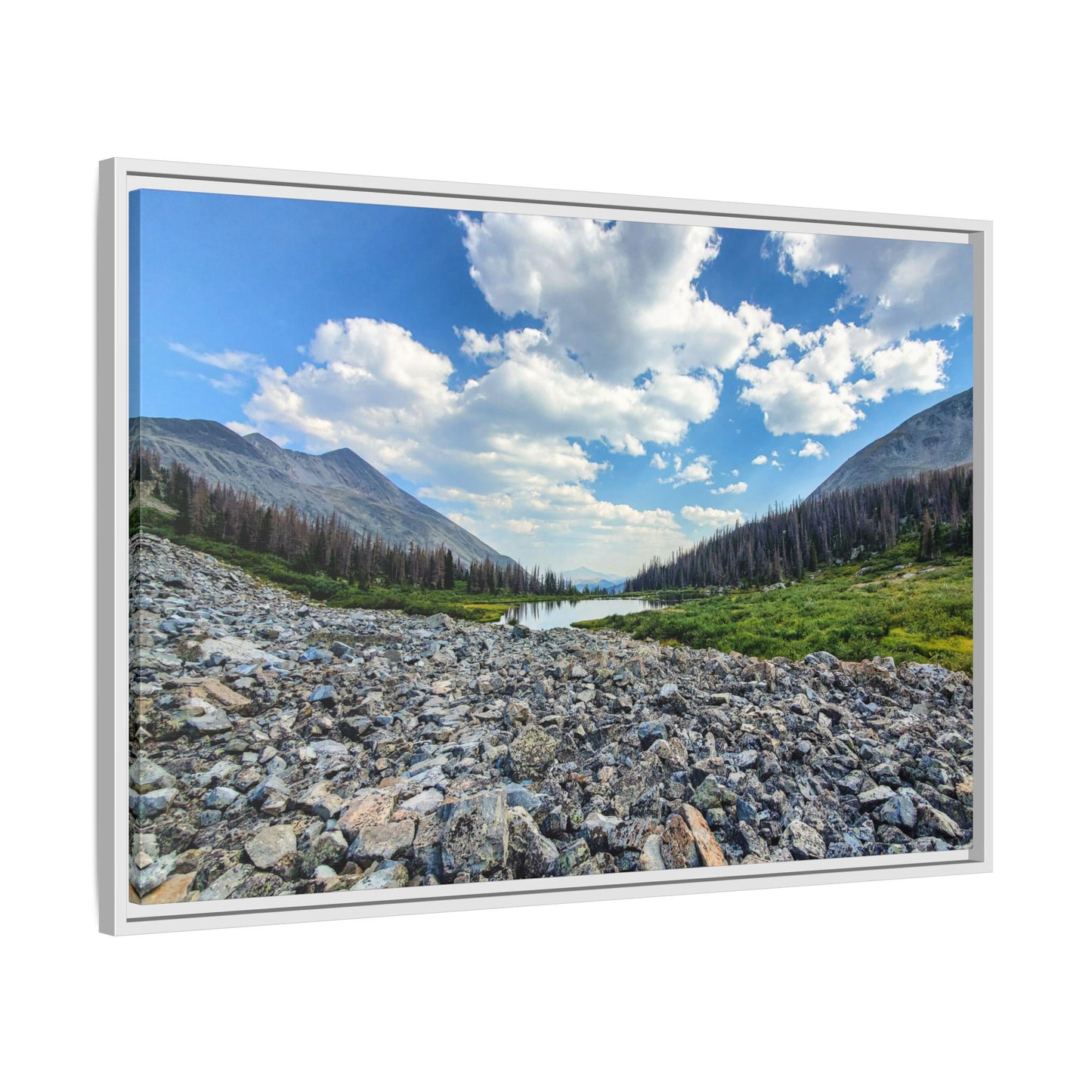 Framed Canvas Print - Alpine Lake Along the Colorado Trail, Collegiate West