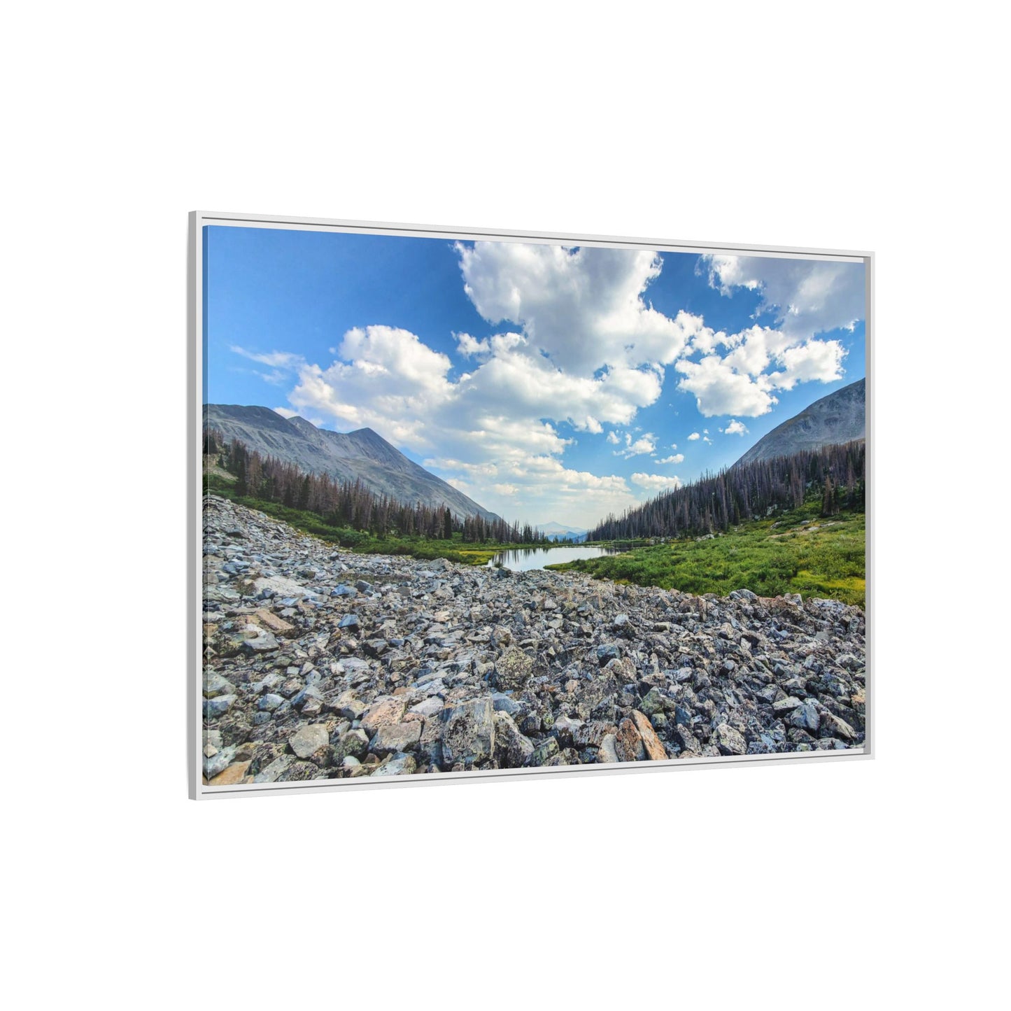 Framed Canvas Print - Alpine Lake Along the Colorado Trail, Collegiate West