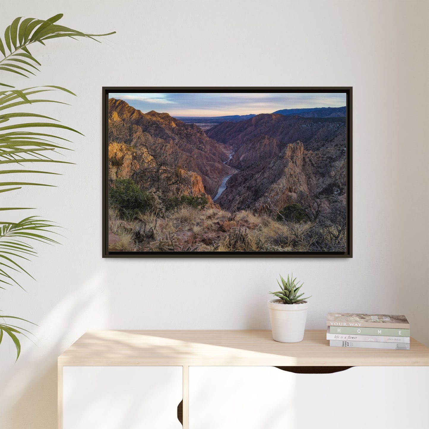 Framed Canvas Print - Royal Gorge, Colorado - Eastward View