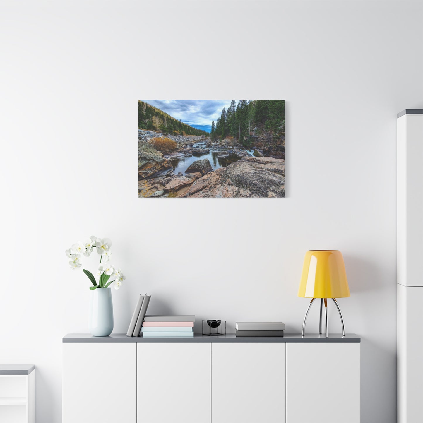 Wrapped Canvas Print - Serenity of the Poudre River in Colorado