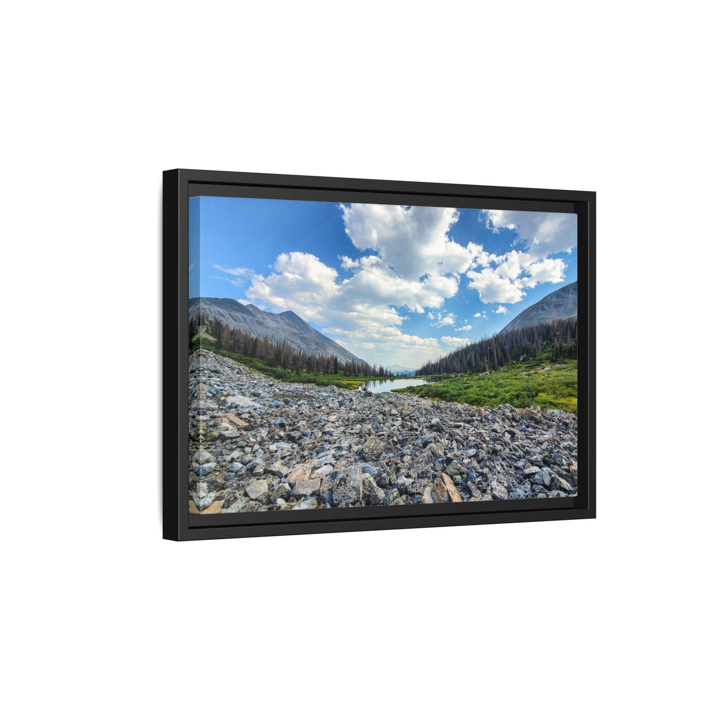 Framed Canvas Print - Alpine Lake Along the Colorado Trail, Collegiate West